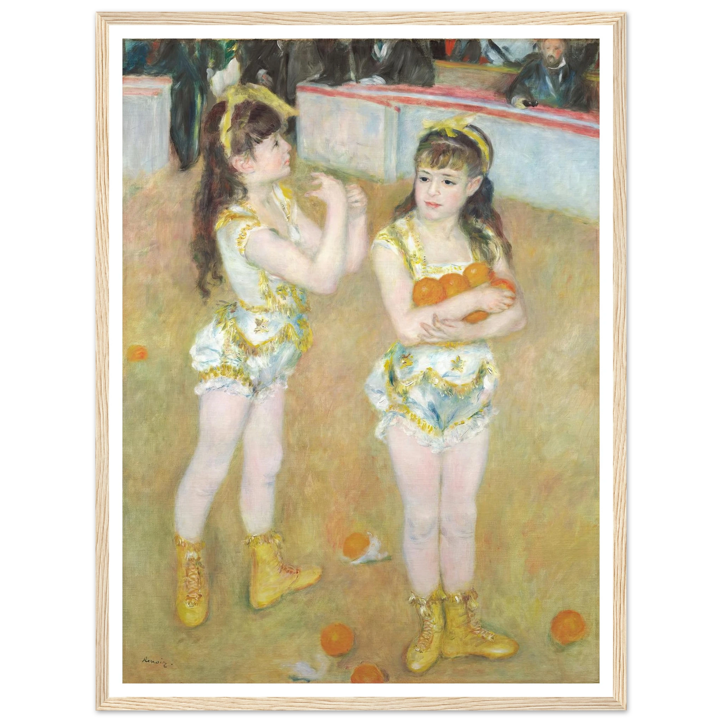 Acrobats at the Cirque Fernando (Francisca and Angelina Wartenberg) (1879) Art Print | Pierre Auguste Renoir - Framed Poster - 30x40 cm / 12x16″ - Black frame