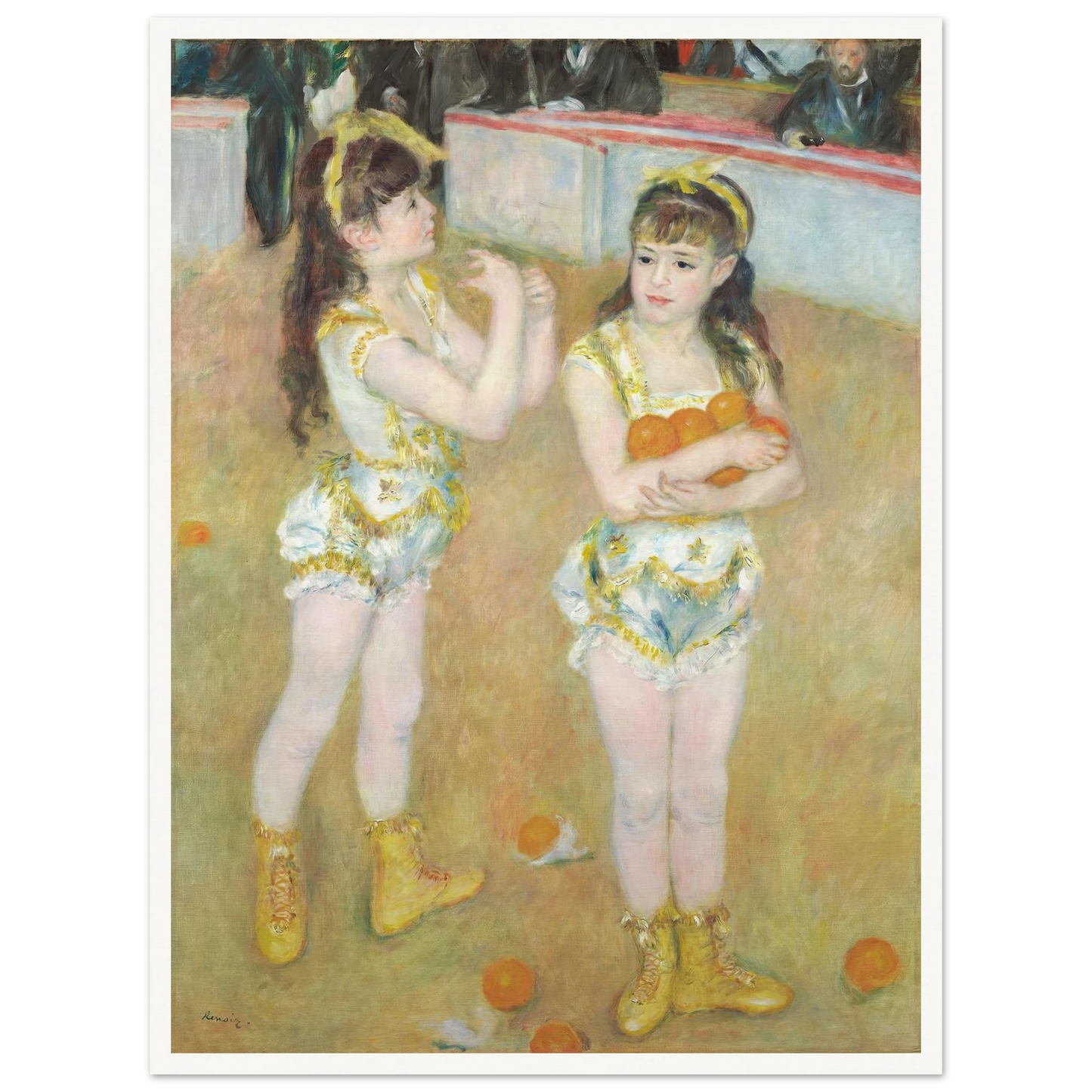 Acrobats at the Cirque Fernando (Francisca and Angelina Wartenberg) (1879) Art Print | Pierre Auguste Renoir-Quipham Collections