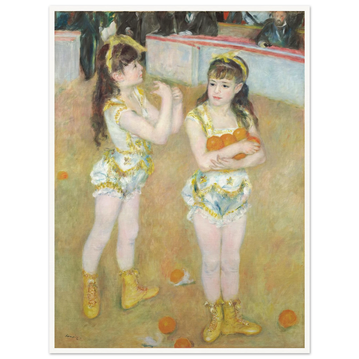 Acrobats at the Cirque Fernando (Francisca and Angelina Wartenberg) (1879) Art Print | Pierre Auguste Renoir - Framed Poster - 30x40 cm / 12x16″ - Black frame