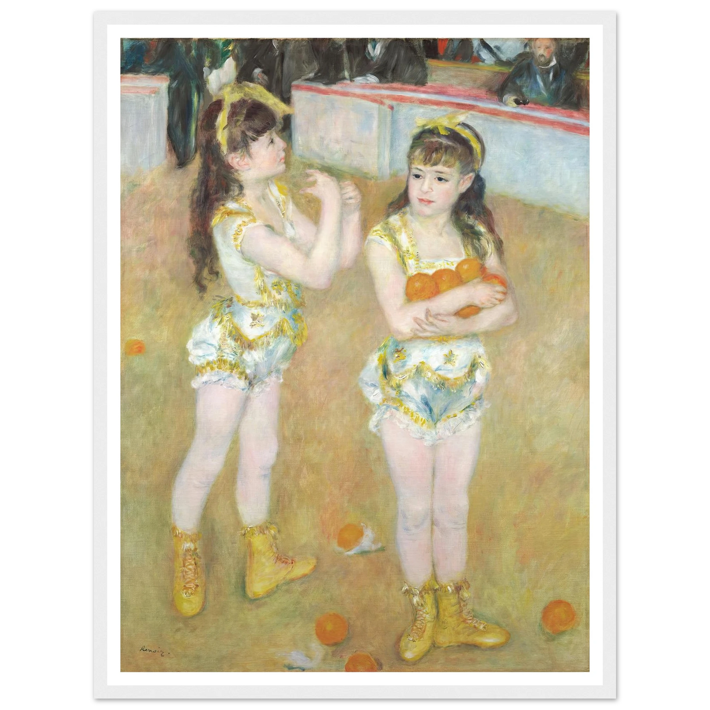Acrobats at the Cirque Fernando (Francisca and Angelina Wartenberg) (1879) Art Print | Pierre Auguste Renoir - Framed Poster - 30x40 cm / 12x16″ - Black frame