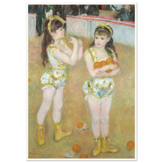 Acrobats at the Cirque Fernando (Francisca and Angelina Wartenberg) (1879) Art Print | Pierre Auguste Renoir - Framed Poster - 30x40 cm / 12x16″ - Black frame
