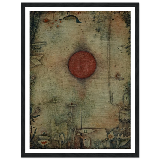 Ad marginem (1930) Art Print | Paul Klee - Framed Poster - 30x40 cm / 12x16″ - Black frame