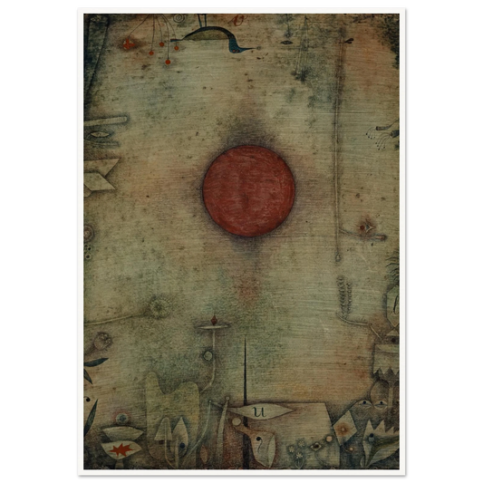 Ad marginem (1930) Art Print | Paul Klee - Framed Poster - 30x40 cm / 12x16″ - Black frame