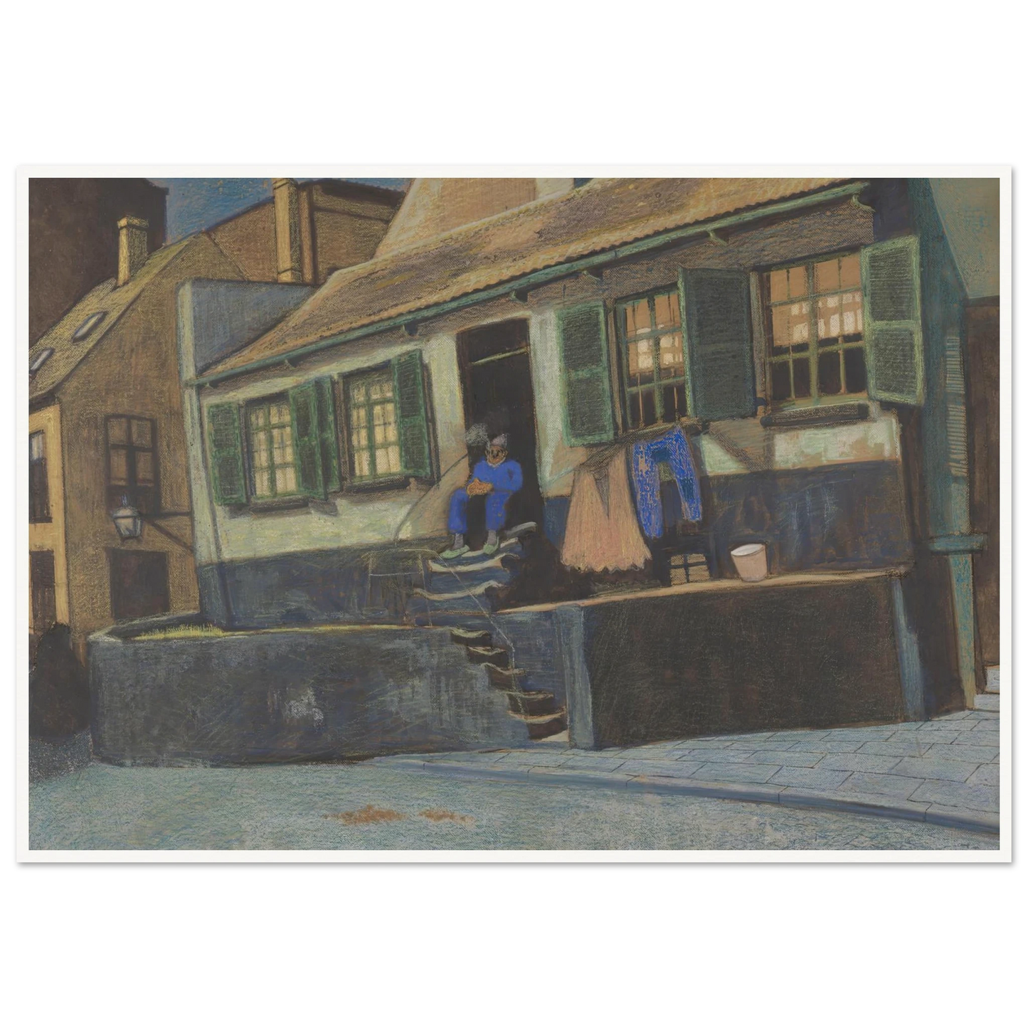 Het huis genaamd ‘De Preekstoel’ te Oostende (1911) Art Print | Leon Spilliaert-Quipham Collections