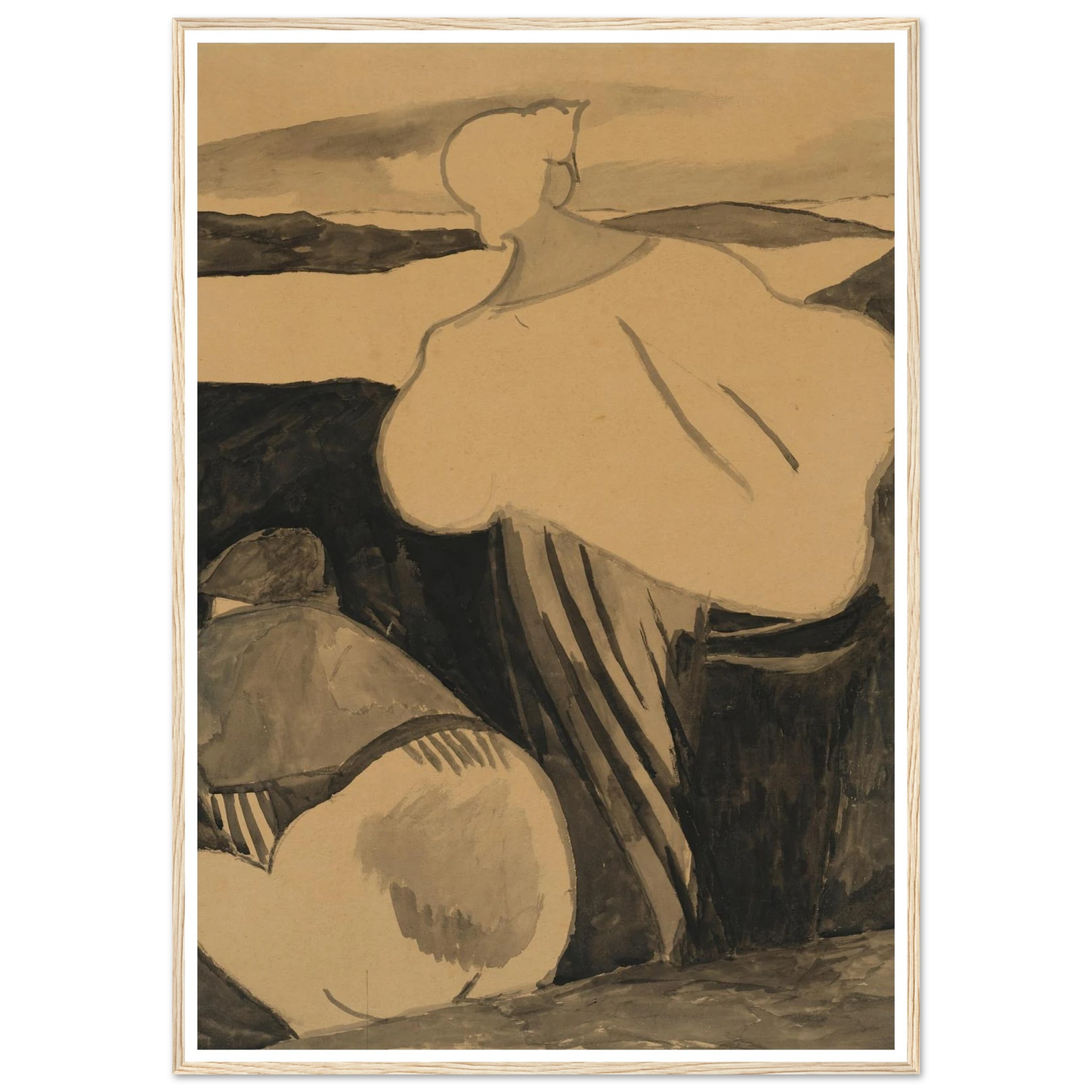 Femmes de pêcheur dans les dunes, vues de dos (1923) Art Print | Leon Spilliaert-Quipham Collections