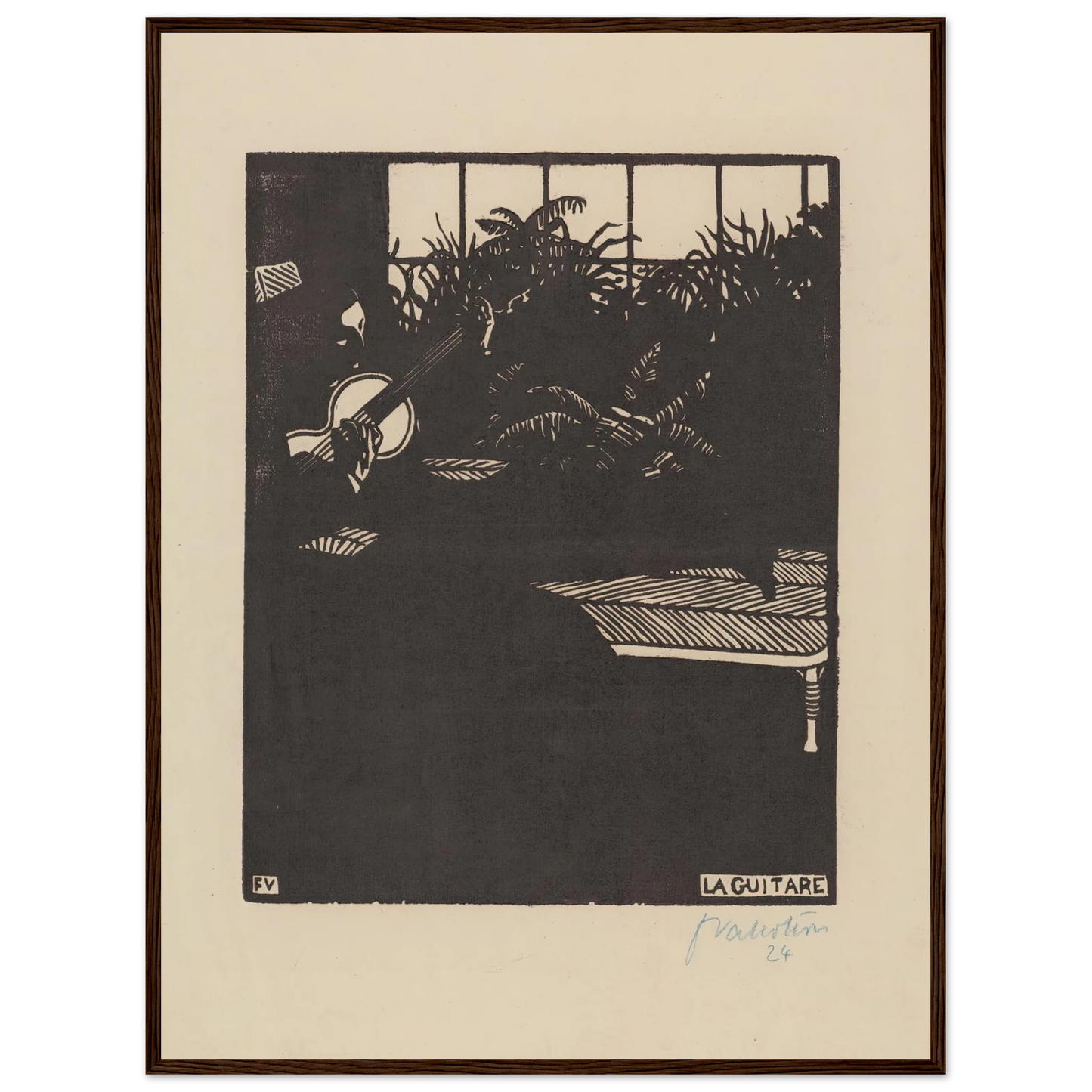 La guitare (1897) Art Print | Felix Vallotton-Quipham Collections