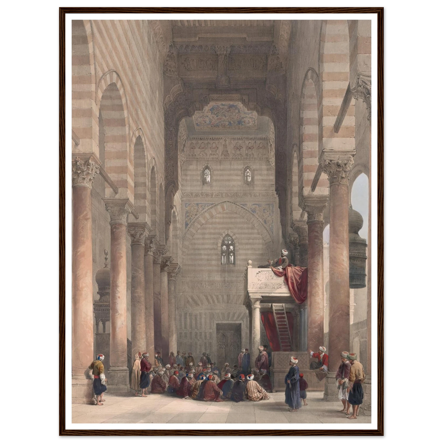 Interior of the mosque of the Metwalys [Metwalis]. (1846-1849) Art Print | David Roberts-Quipham Collections