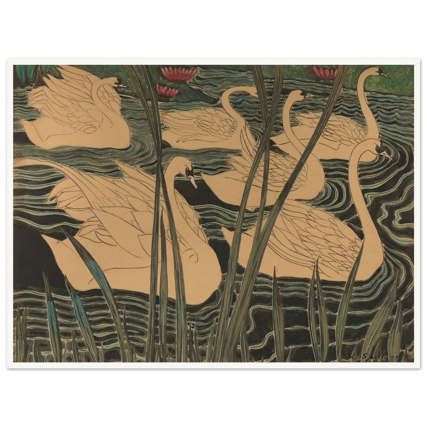 Zwanen (1904) Art Print | Leon Spilliaert-Quipham Collections