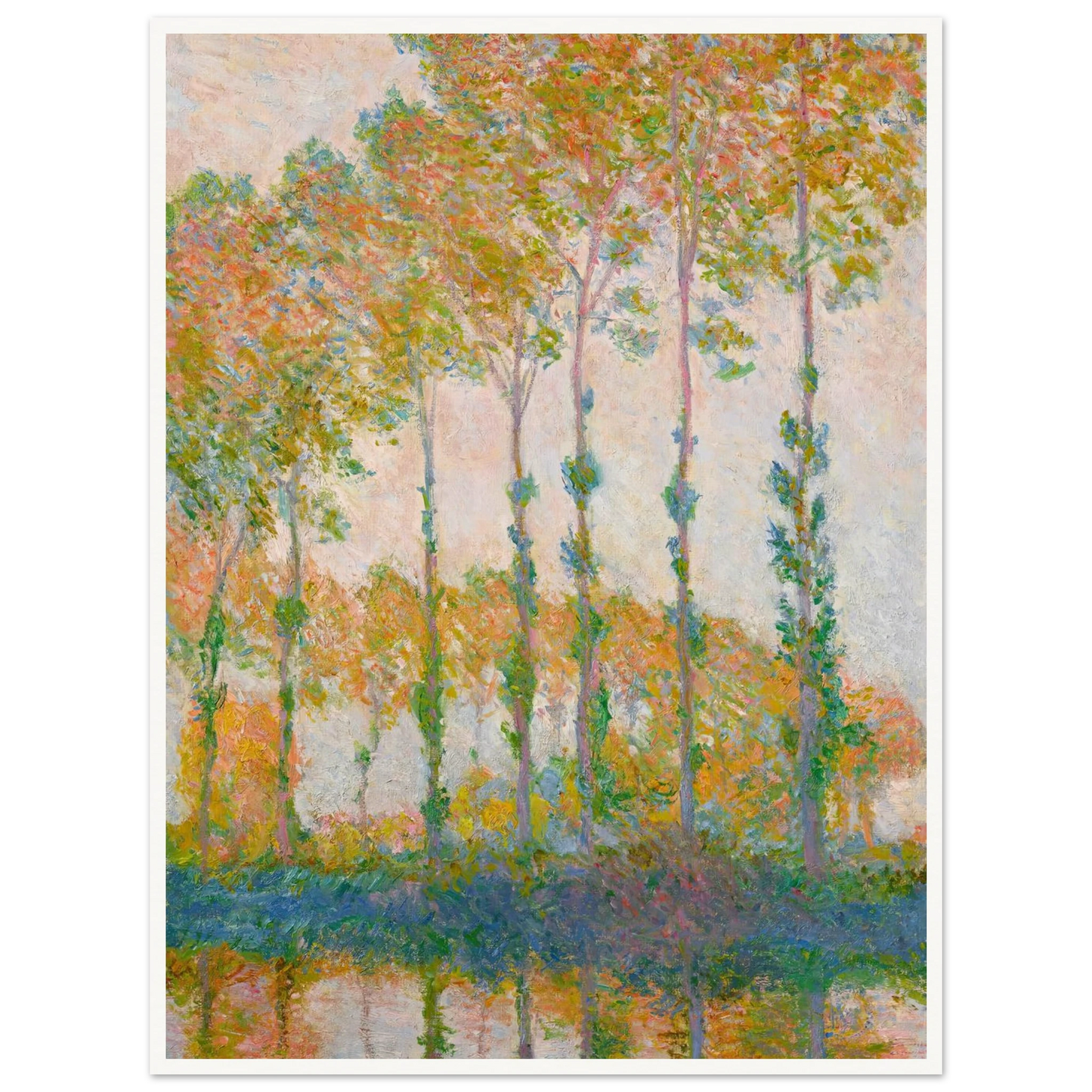 Peupliers au bord de l’Epte, automne (1891) Art Print | Claude Monet-Quipham Collections