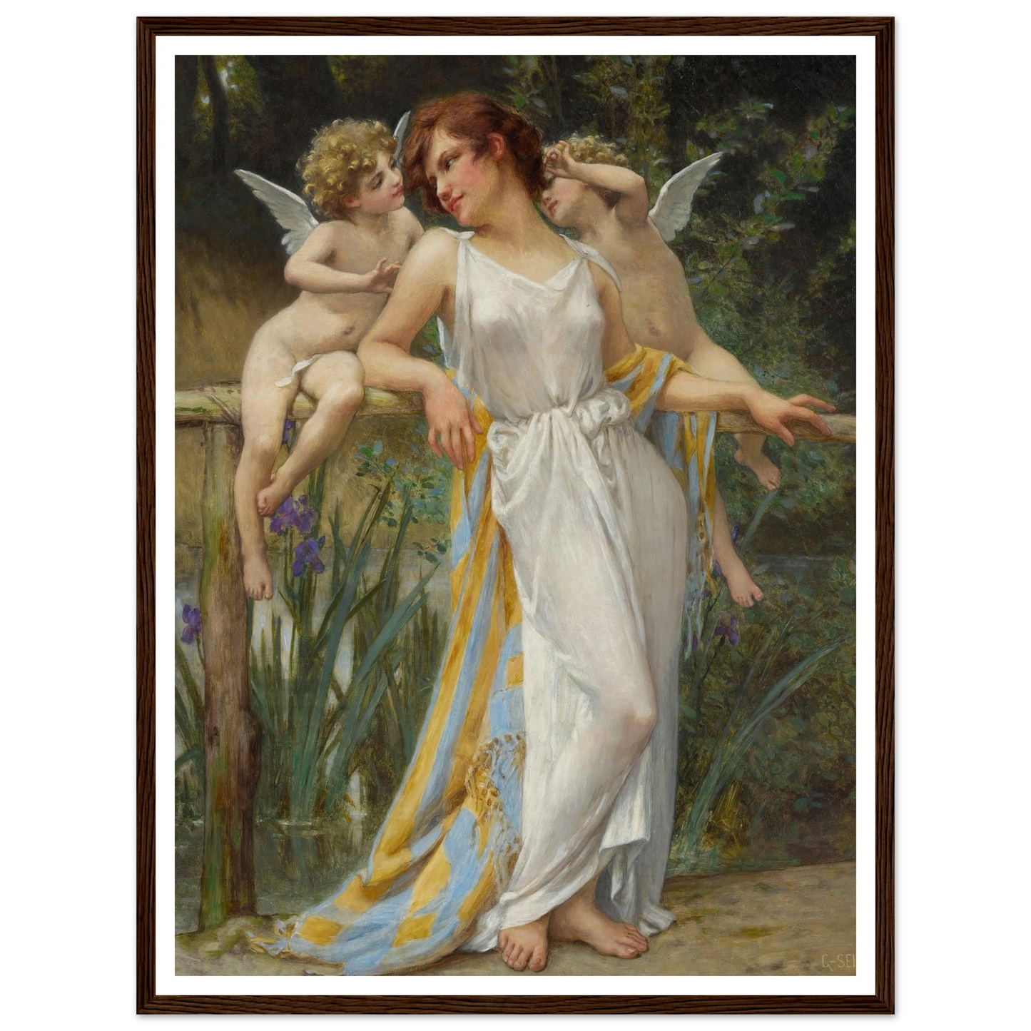 Psyche With Putti Art Print | Guillaume Seignac-Quipham Collections