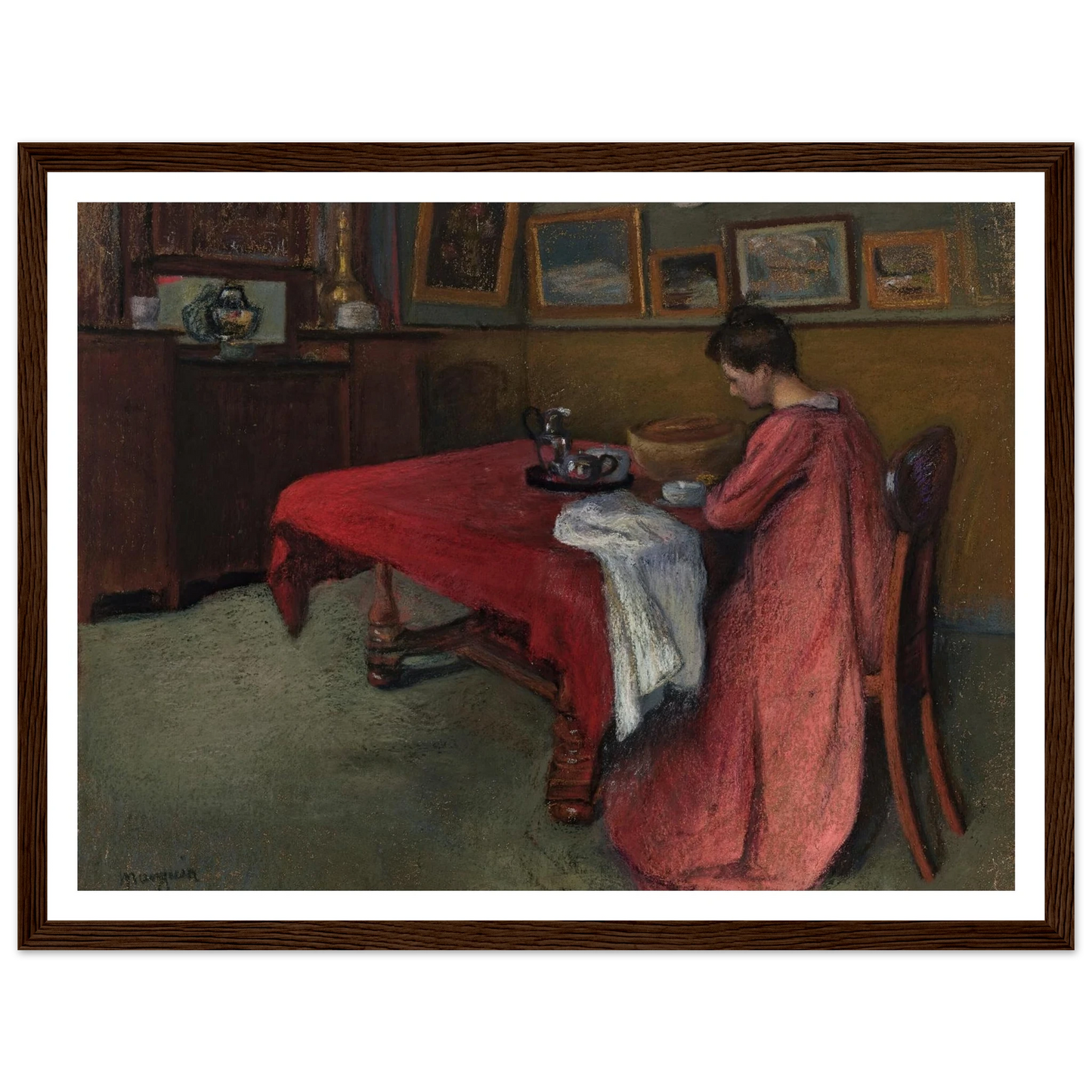 La robe de chambre rouge (1902) Art Print | Henri Manguin-Quipham Collections