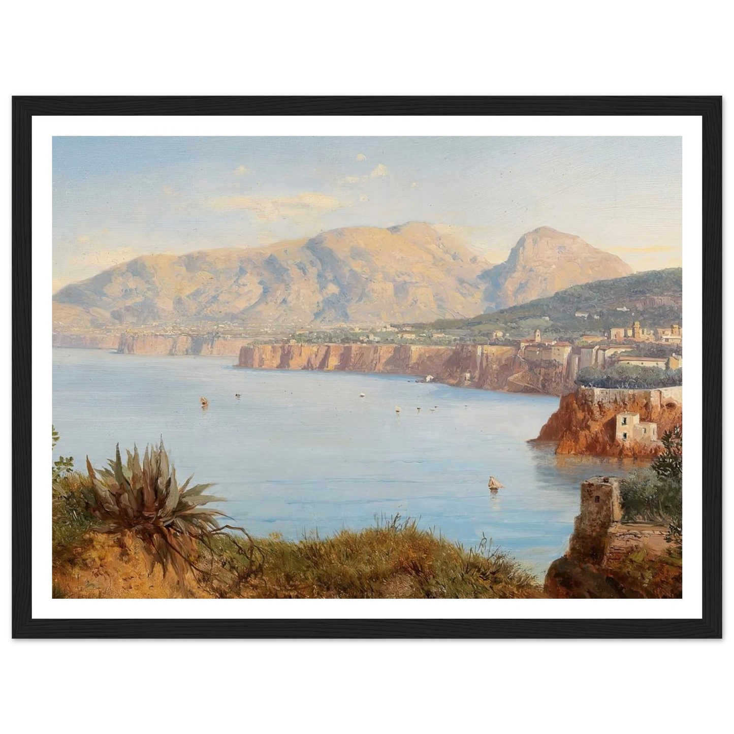 Coastal Landscape In Sorrento Near Naples Art Print | Albert Zimmermann-Quipham Collections