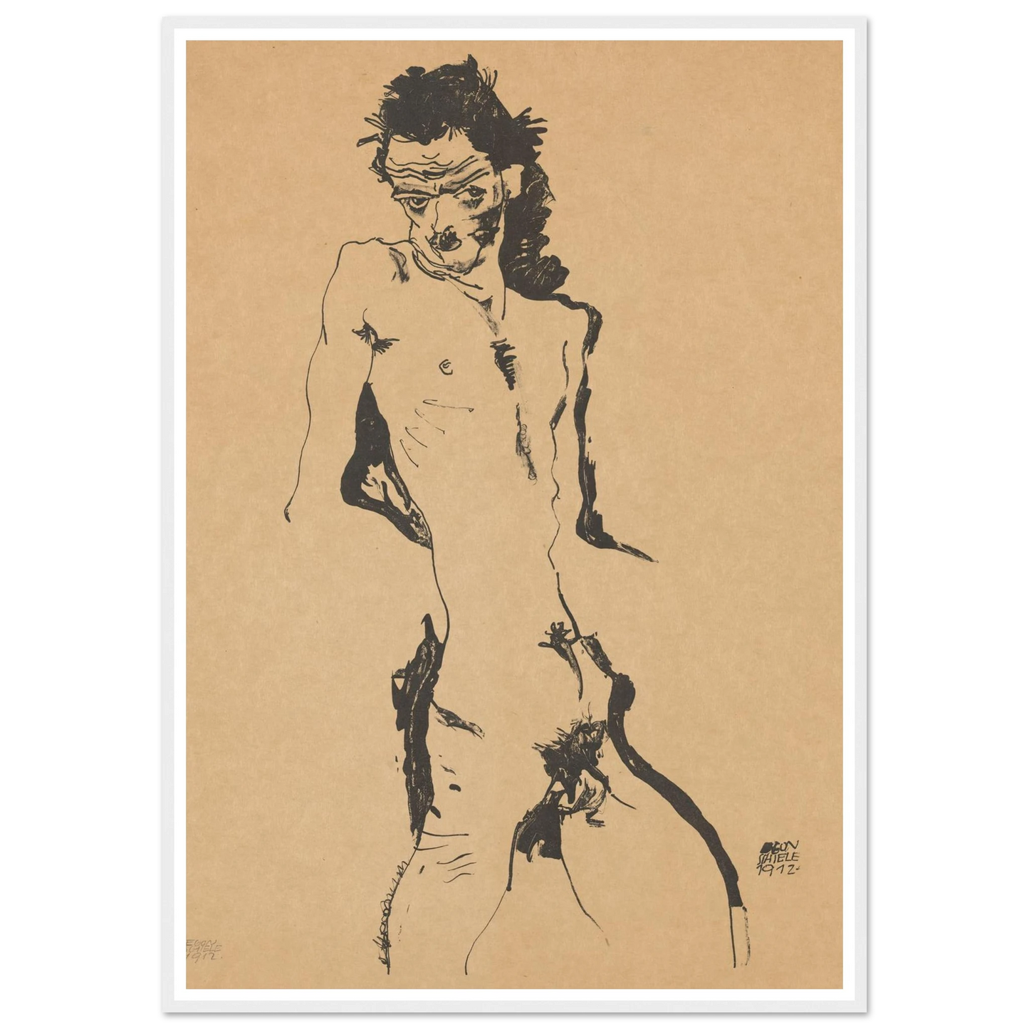 Selbstporträt (1988) Art Print | Egon Schiele-Quipham Collections