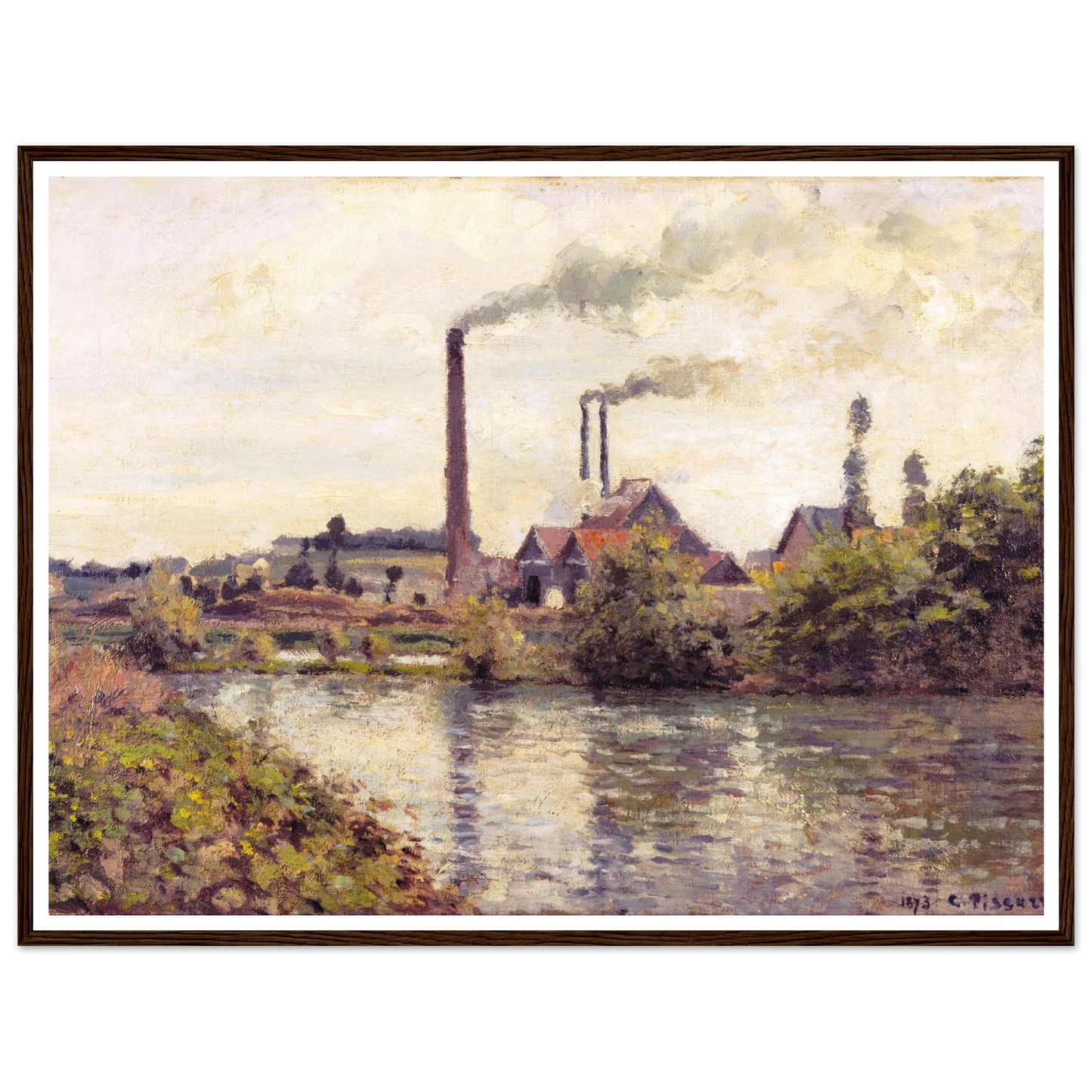 The Factory at Pontoise Art Print | Camille Pissarro-Quipham Collections