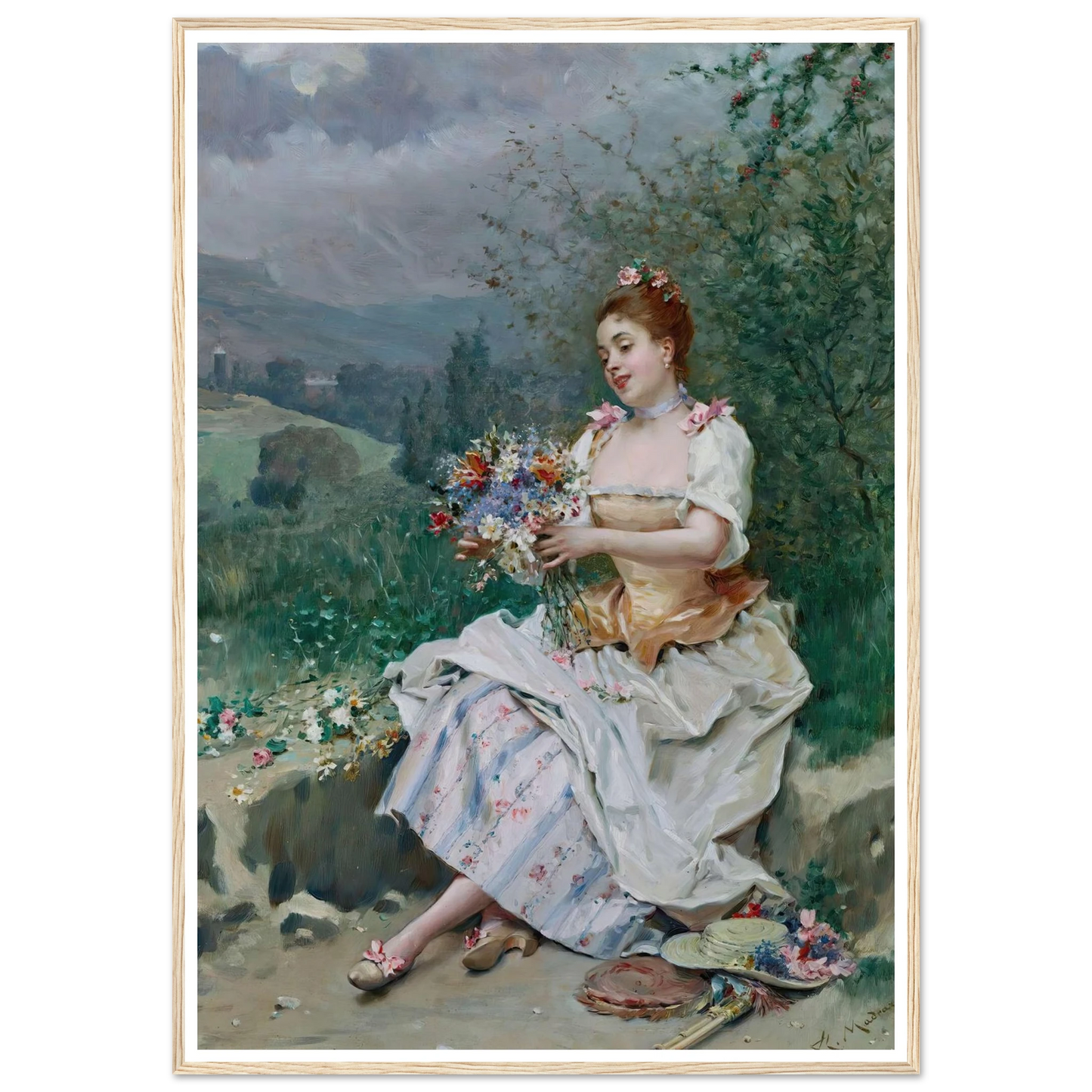 El bouquet de flores Art Print | Raimundo de Madrazo y Garreta-Quipham Collections