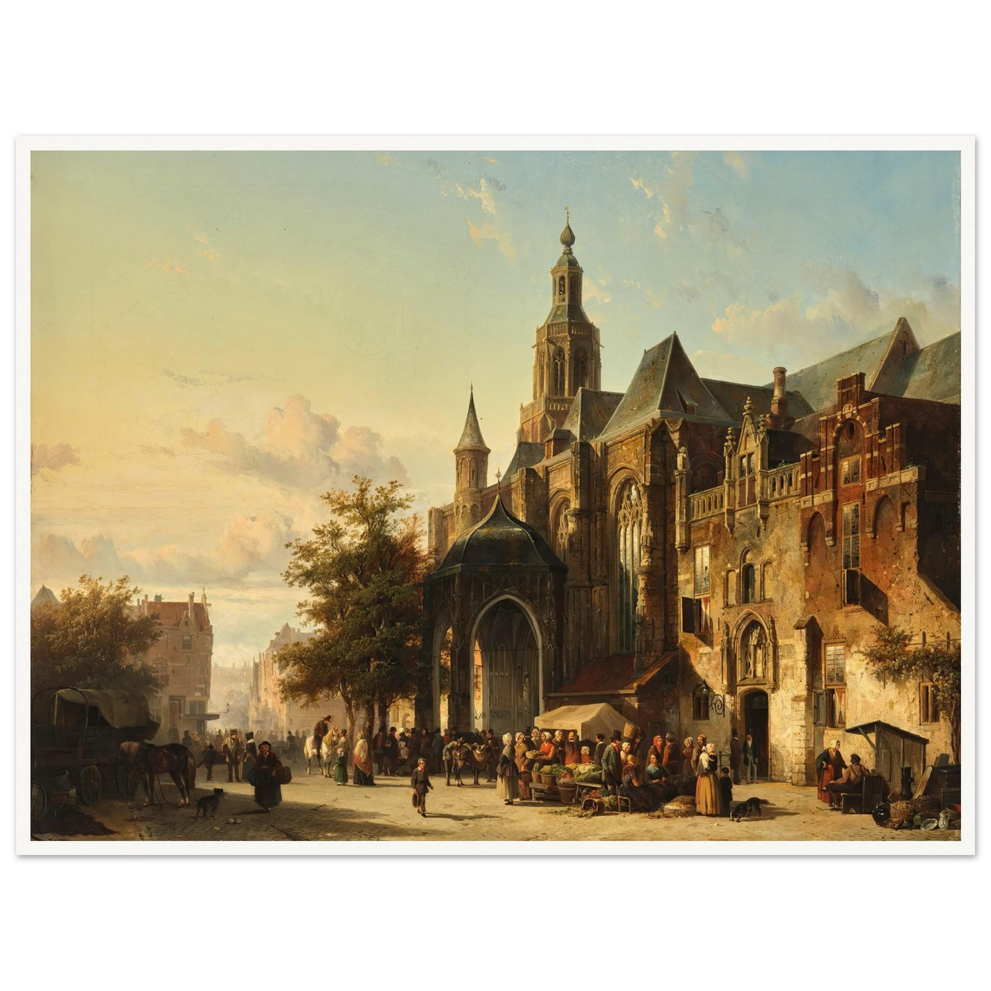 Market Square, Nijmegen (1849) Art Print | Cornelis Springer-Quipham Collections