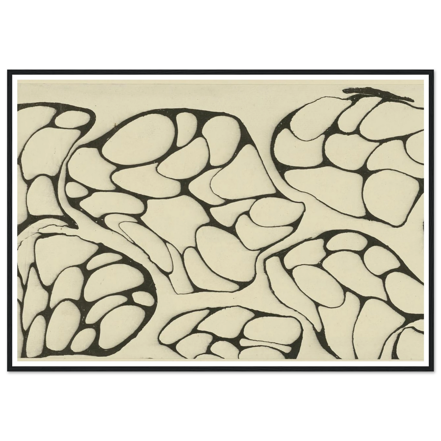 Adermarmorpapier (1903 - 1907) Art Print | Josef Hoffmann - Framed Poster - 30x40 cm / 12x16″ - Black frame