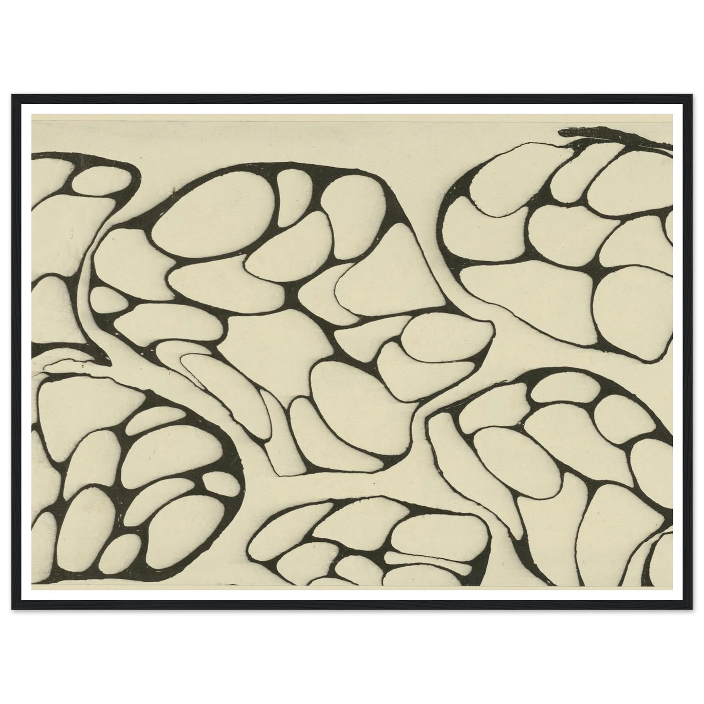 Adermarmorpapier (1903 - 1907) Art Print | Josef Hoffmann - Framed Poster - 30x40 cm / 12x16″ - Black frame