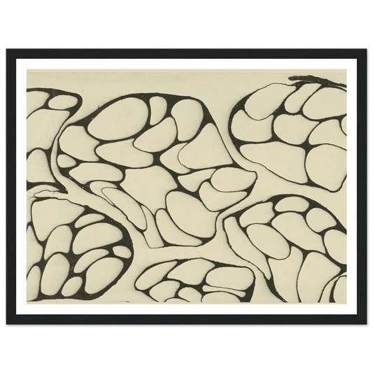 Adermarmorpapier (1903 - 1907) Art Print | Josef Hoffmann - Framed Poster - 30x40 cm / 12x16″ - Black frame