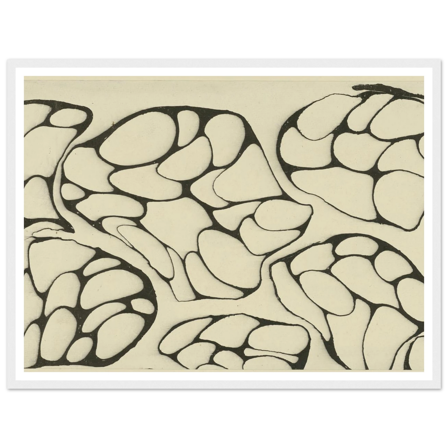 Adermarmorpapier (1903 - 1907) Art Print | Josef Hoffmann - Framed Poster - 30x40 cm / 12x16″ - Black frame