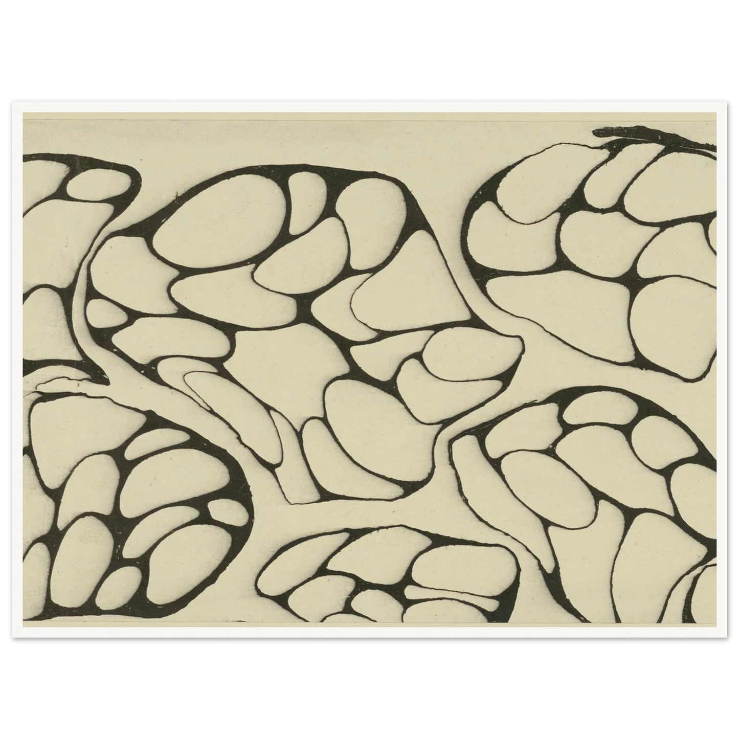 Adermarmorpapier (1903 - 1907) Art Print | Josef Hoffmann - Framed Poster - 30x40 cm / 12x16″ - Black frame