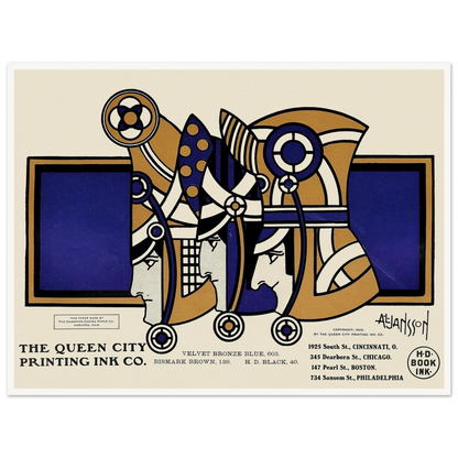 Queen City Ink, Ad. 03 (1890-1913) Art Print | Augustus Jansson-Quipham Collections