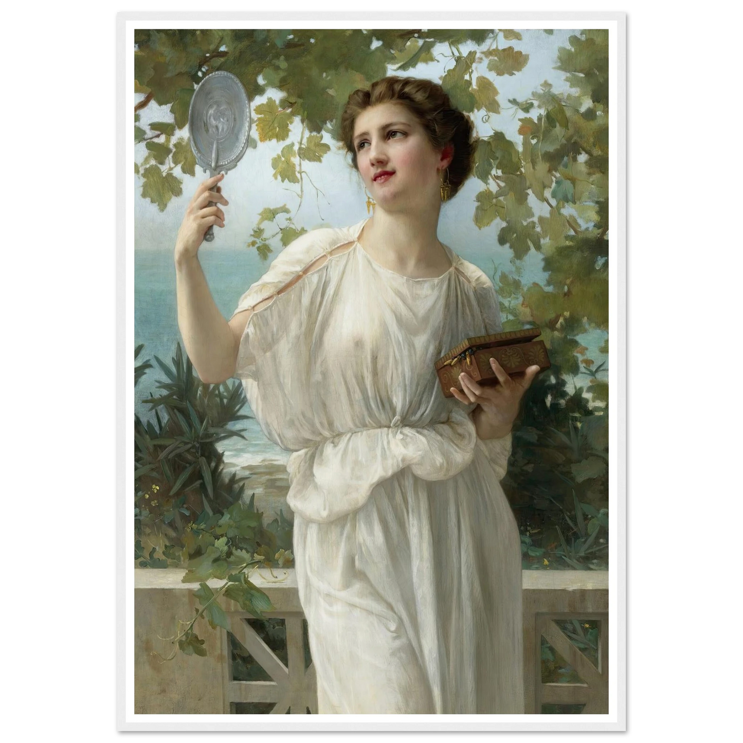 Admiring Beauty Art Print | Guillaume Seignac - Framed Poster - 30x40 cm / 12x16″ - Black frame