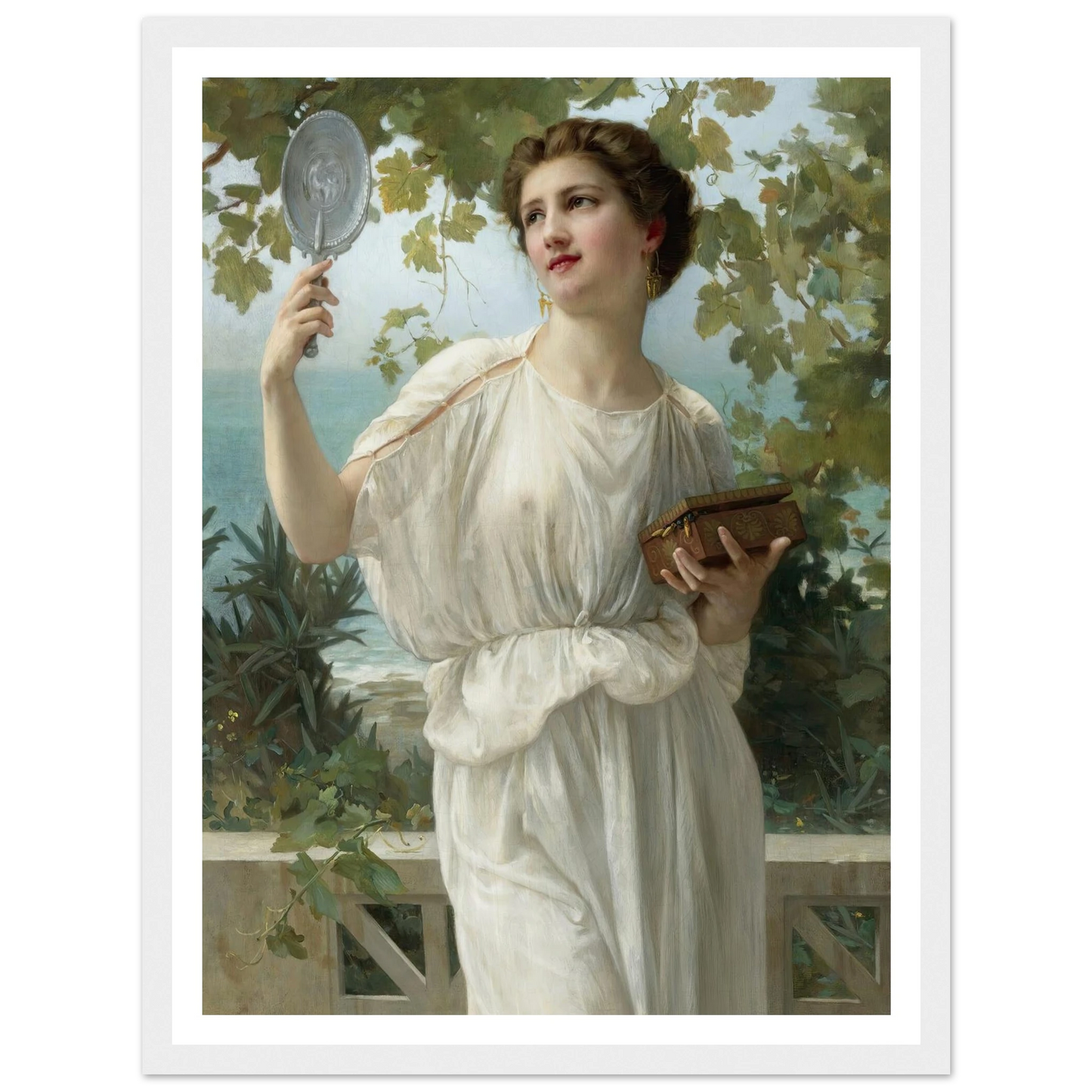 Admiring Beauty Art Print | Guillaume Seignac - Framed Poster - 30x40 cm / 12x16″ - Black frame