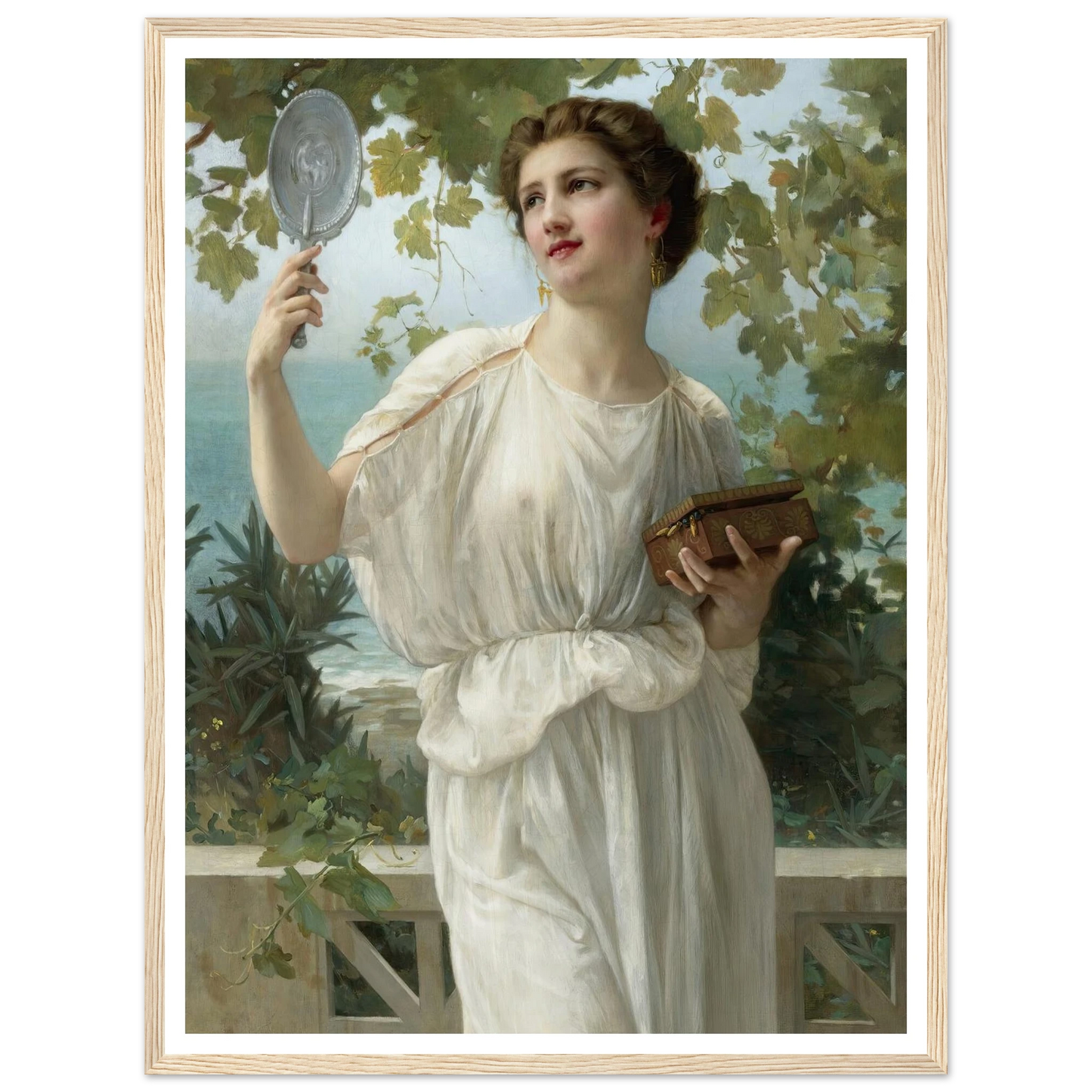 Admiring Beauty Art Print | Guillaume Seignac - Framed Poster - 30x40 cm / 12x16″ - Black frame