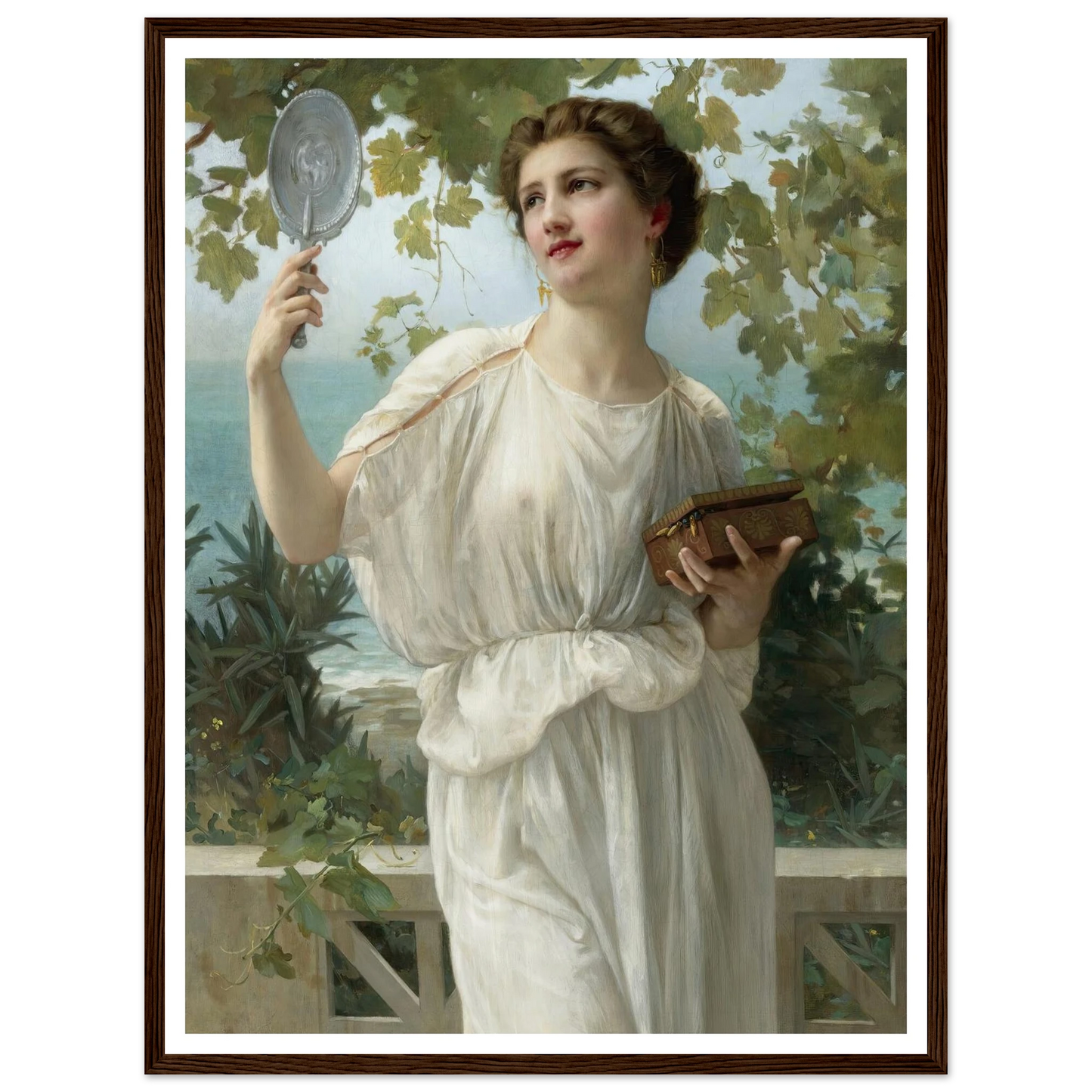 Admiring Beauty Art Print | Guillaume Seignac - Framed Poster - 30x40 cm / 12x16″ - Black frame