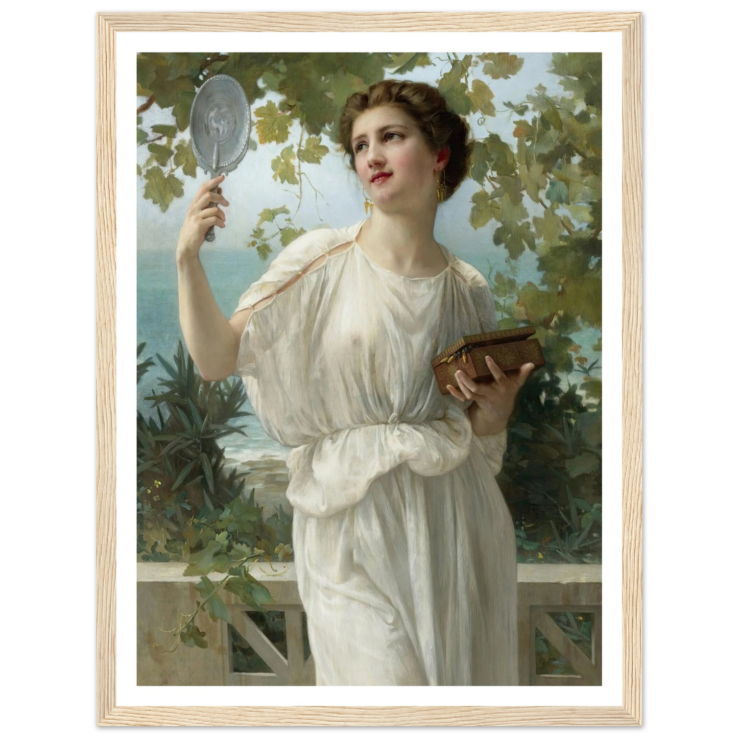 Admiring Beauty Art Print | Guillaume Seignac - Framed Poster - 30x40 cm / 12x16″ - Black frame