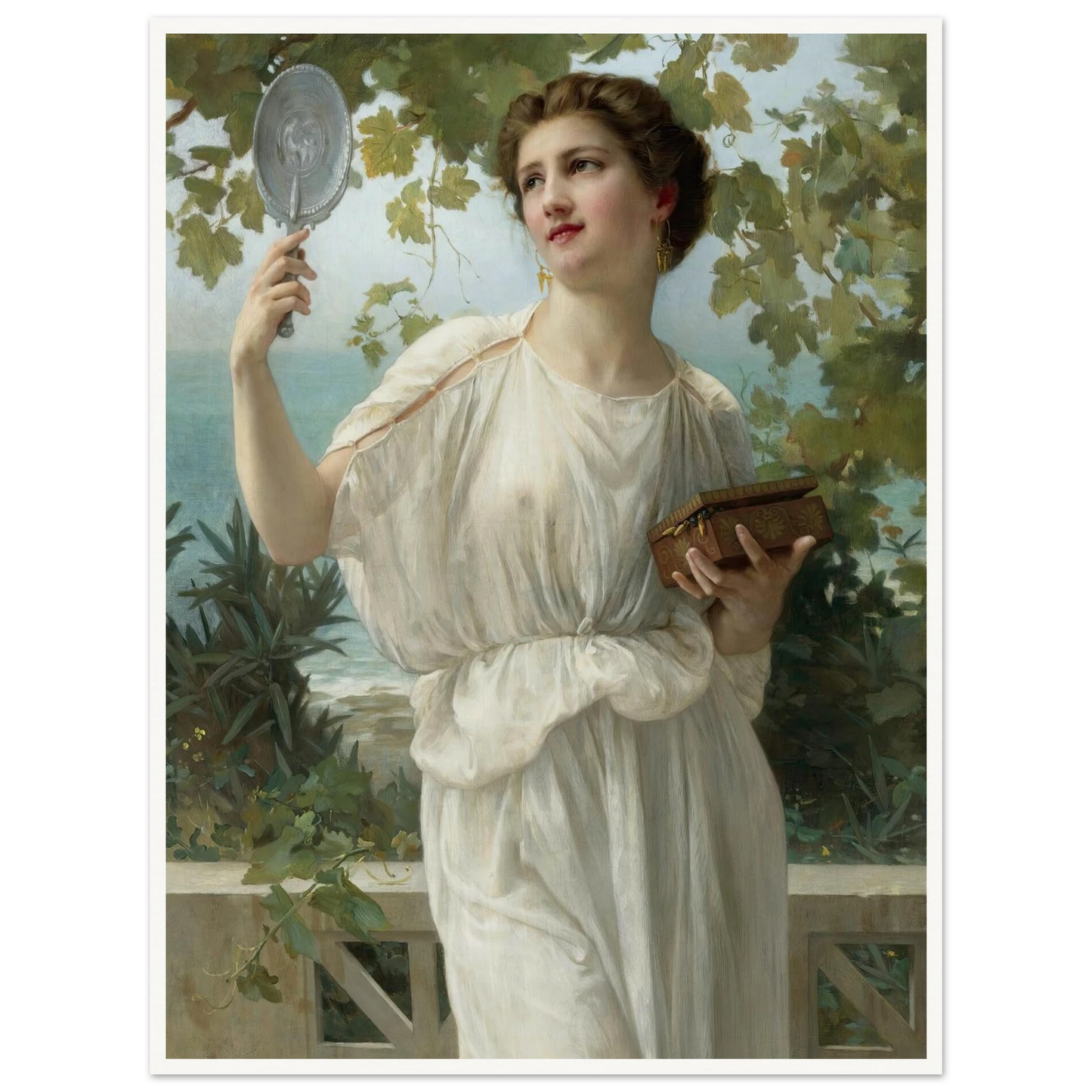 Admiring Beauty Art Print | Guillaume Seignac - Framed Poster - 30x40 cm / 12x16″ - Black frame