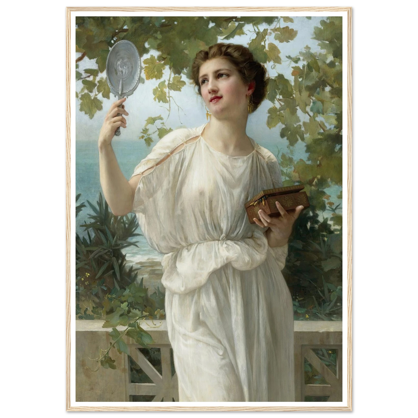 Admiring Beauty Art Print | Guillaume Seignac - Framed Poster - 30x40 cm / 12x16″ - Black frame