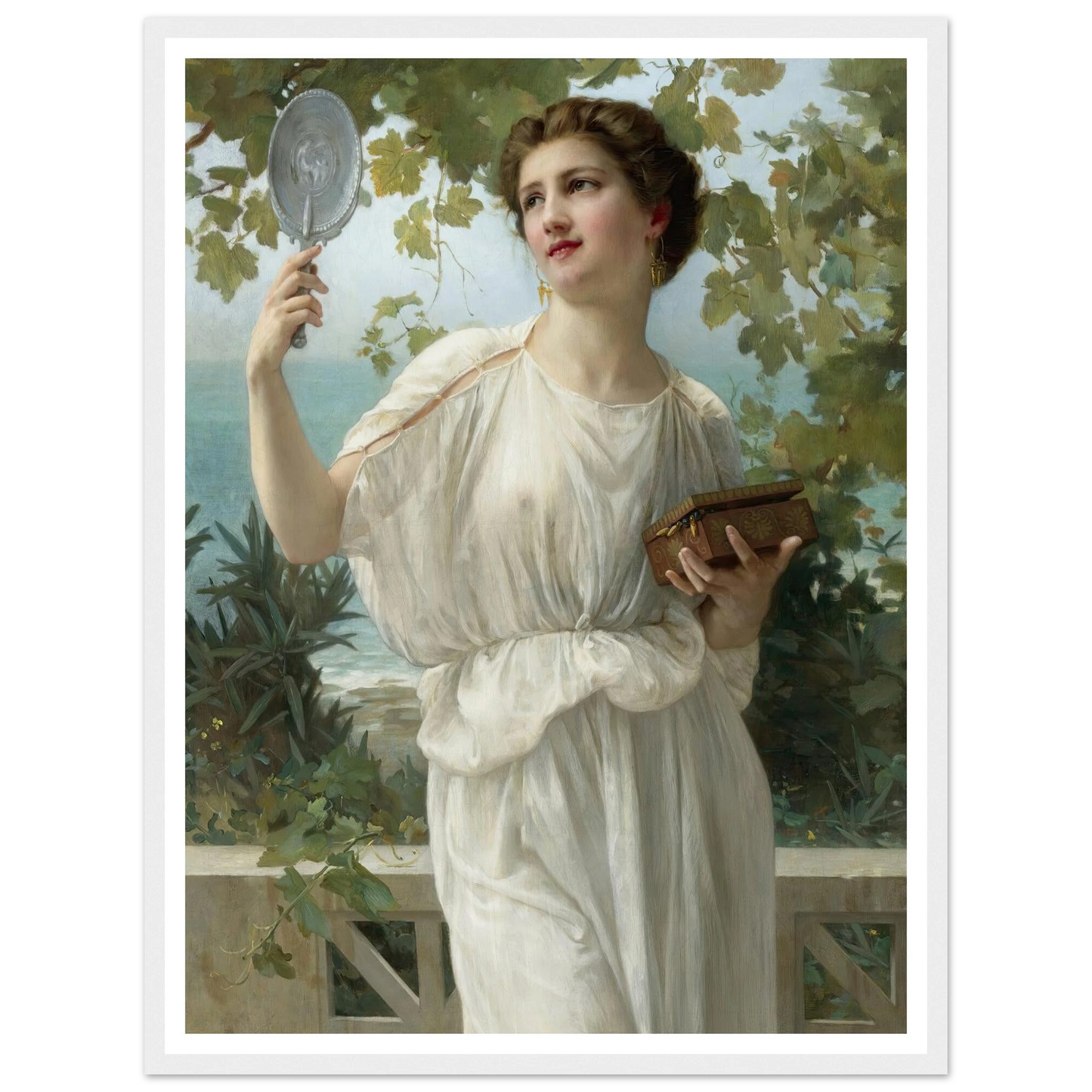 Admiring Beauty Art Print | Guillaume Seignac - Framed Poster - 30x40 cm / 12x16″ - Black frame