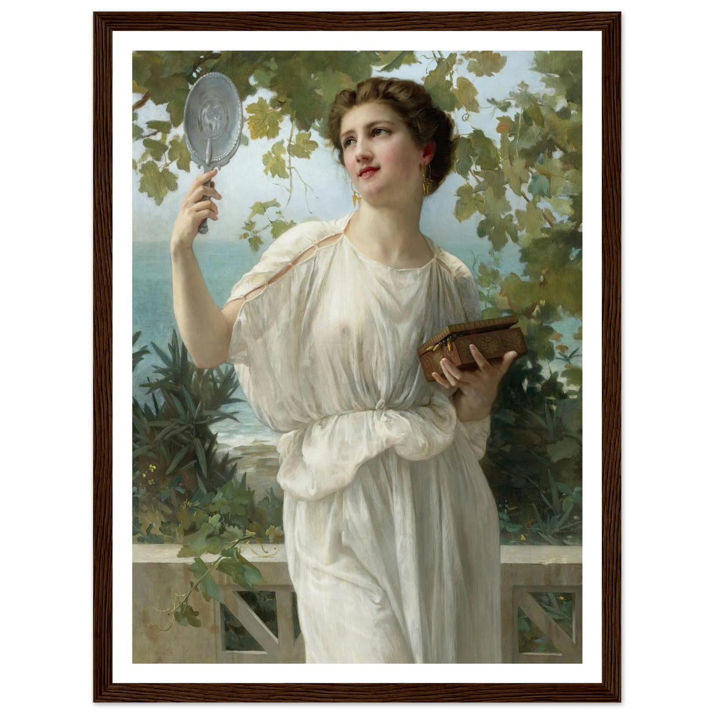 Admiring Beauty Art Print | Guillaume Seignac - Framed Poster - 30x40 cm / 12x16″ - Black frame