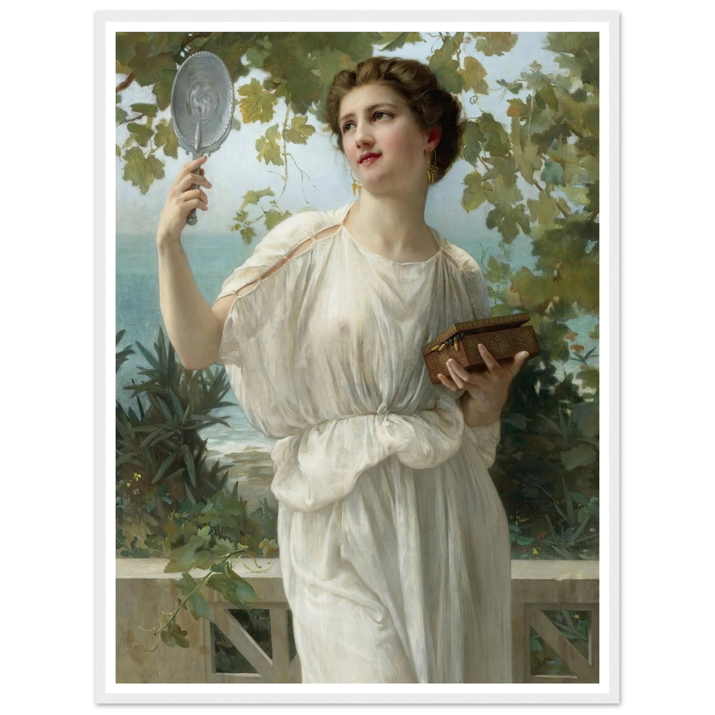 Admiring Beauty Art Print | Guillaume Seignac - Framed Poster - 30x40 cm / 12x16″ - Black frame