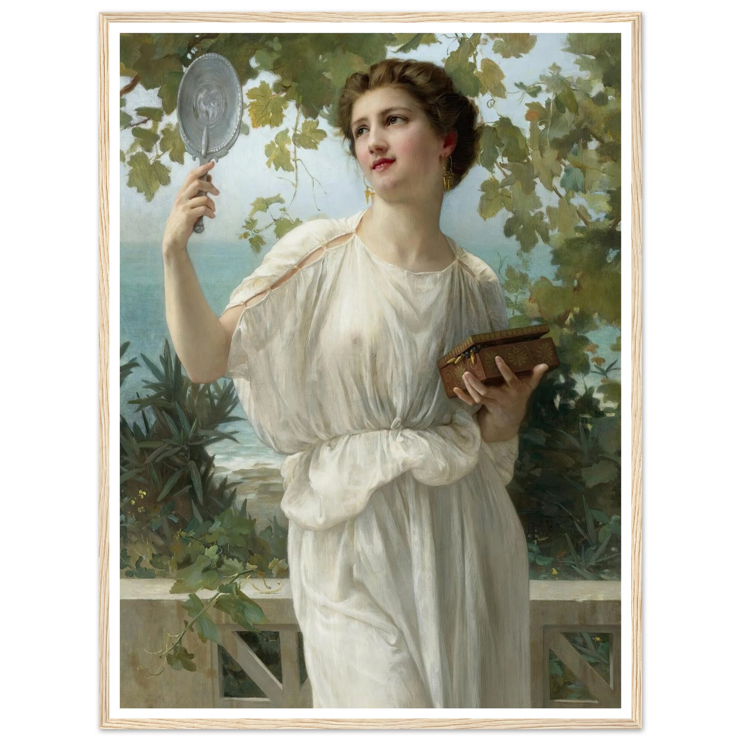 Admiring Beauty Art Print | Guillaume Seignac - Framed Poster - 30x40 cm / 12x16″ - Black frame