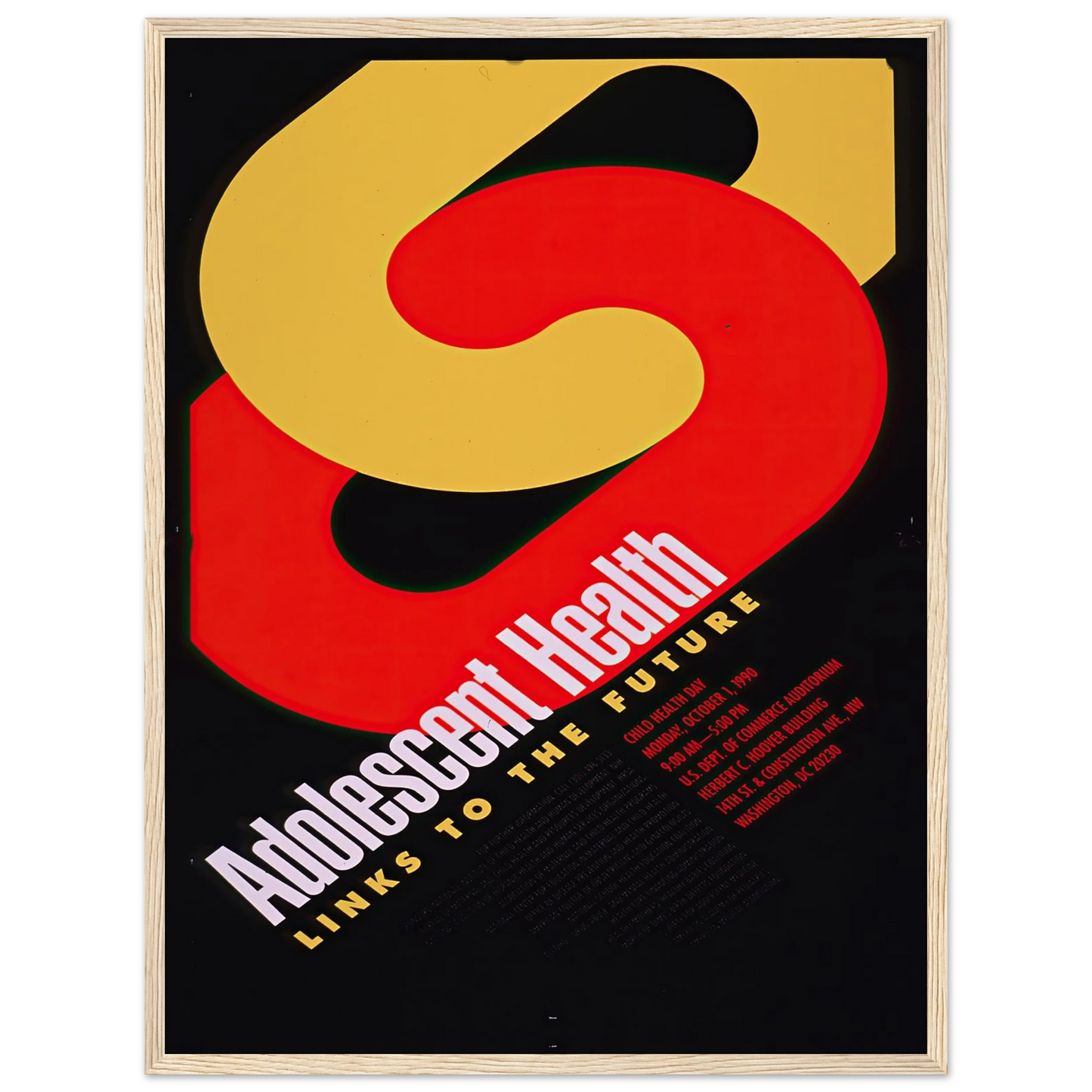 Adolescent health; links to the future (1990) Art Print | National Institutes of Health - Framed Poster - 30x40 cm / 12x16″ - Black frame