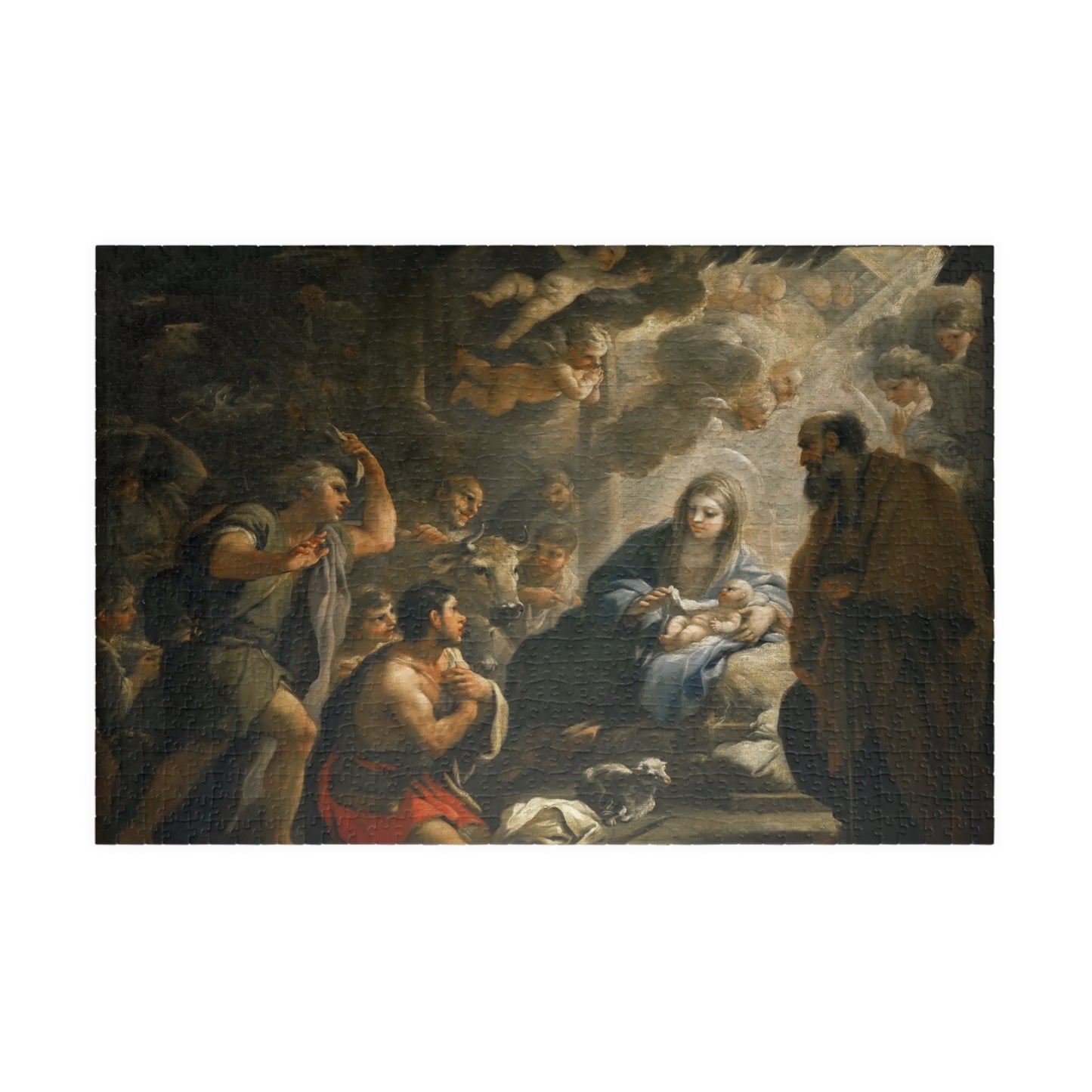 Adoration of the Shepherds Puzzle | Luca Giordano - - 252 pcs (Horizontal) - 