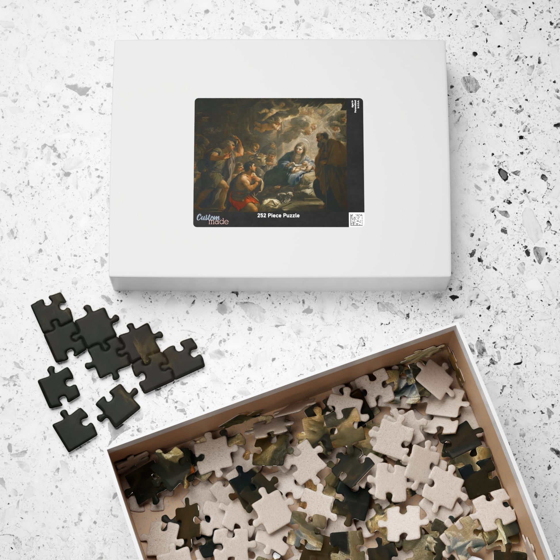 Adoration of the Shepherds Puzzle | Luca Giordano - - 252 pcs (Horizontal) - 