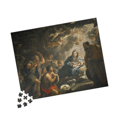 Adoration of the Shepherds Puzzle | Luca Giordano - - 252 pcs (Horizontal) - 