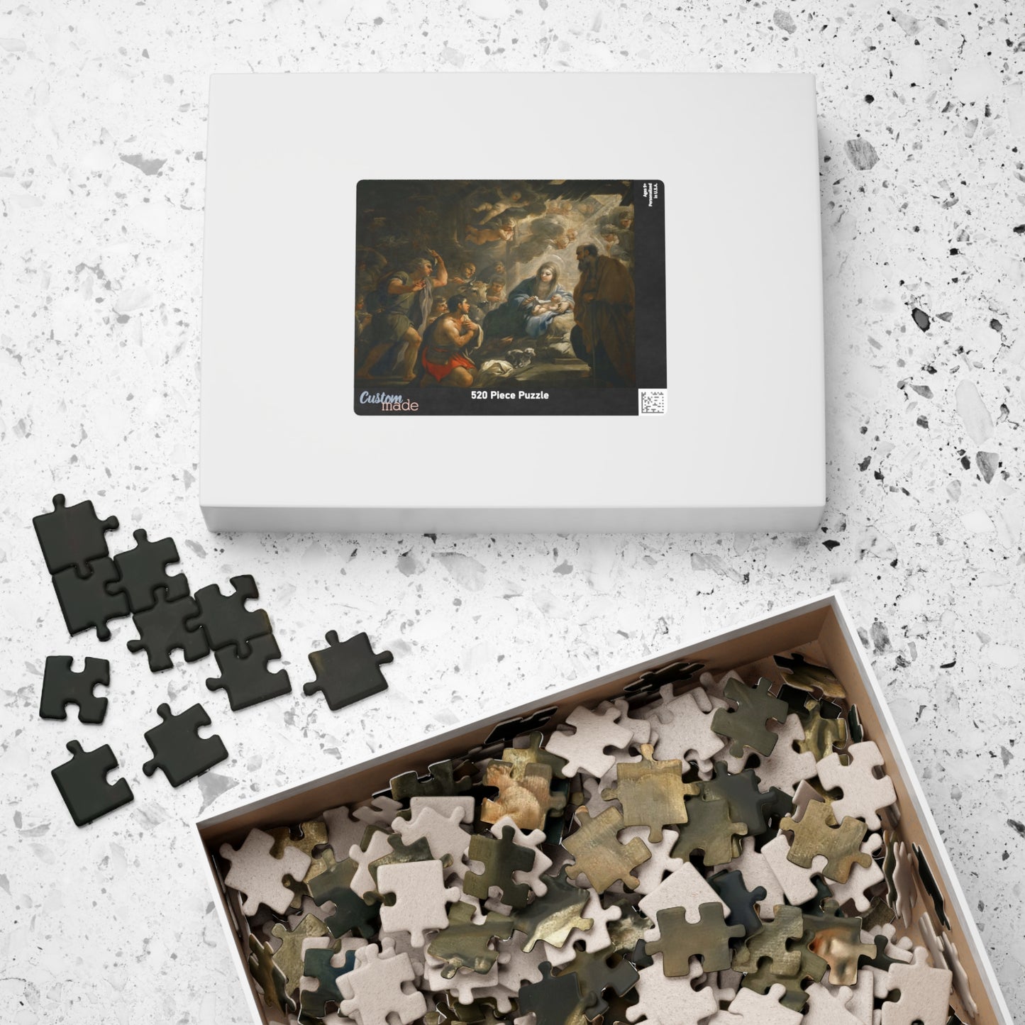 Adoration of the Shepherds Puzzle | Luca Giordano - - 252 pcs (Horizontal) - 