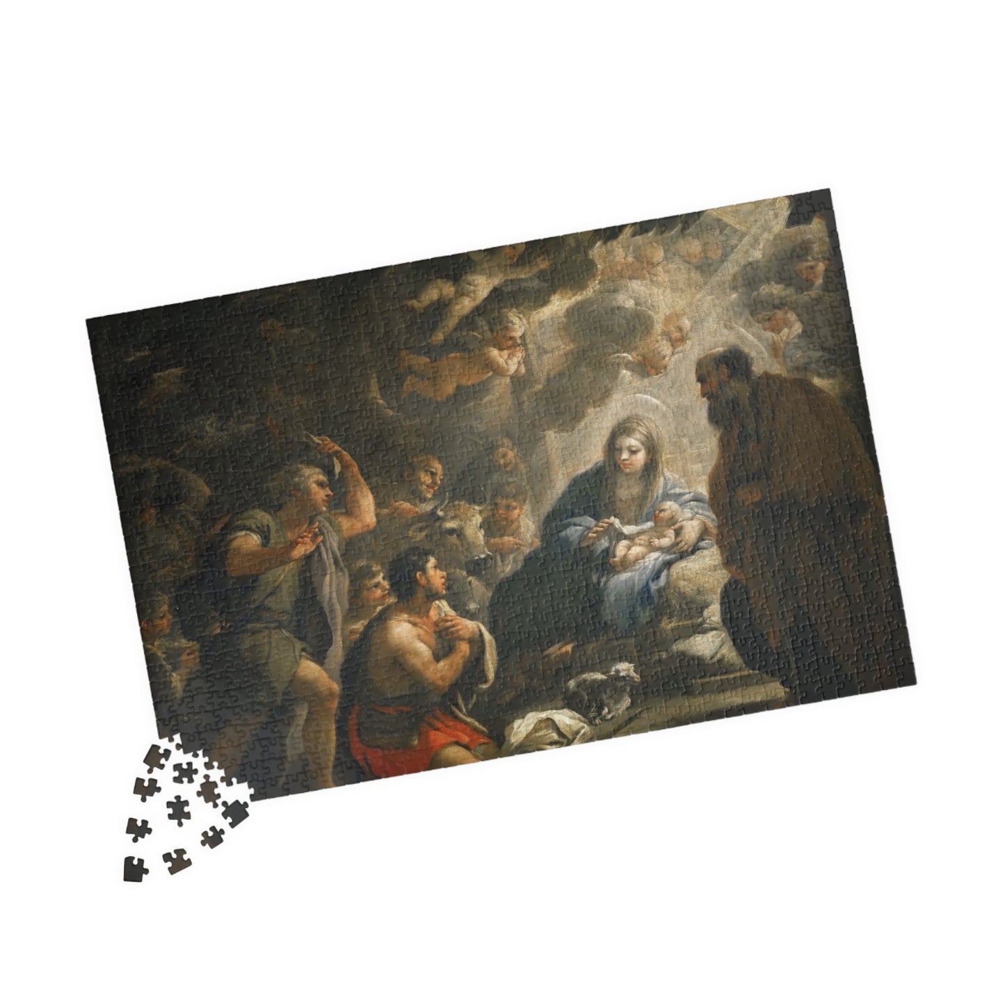 Adoration of the Shepherds Puzzle | Luca Giordano - - 252 pcs (Horizontal) - 