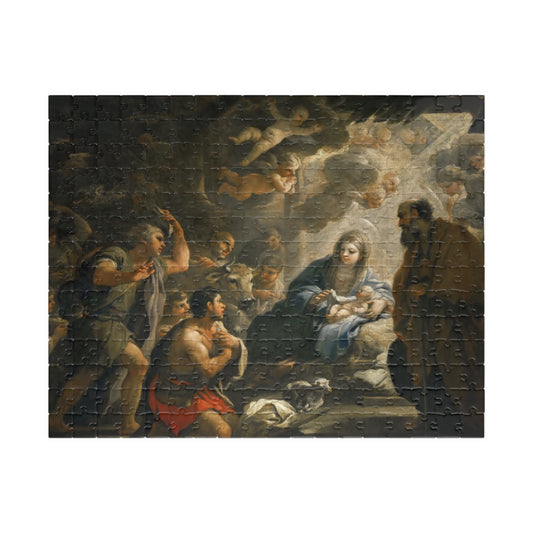Adoration of the Shepherds Puzzle | Luca Giordano - - 252 pcs (Horizontal) - 