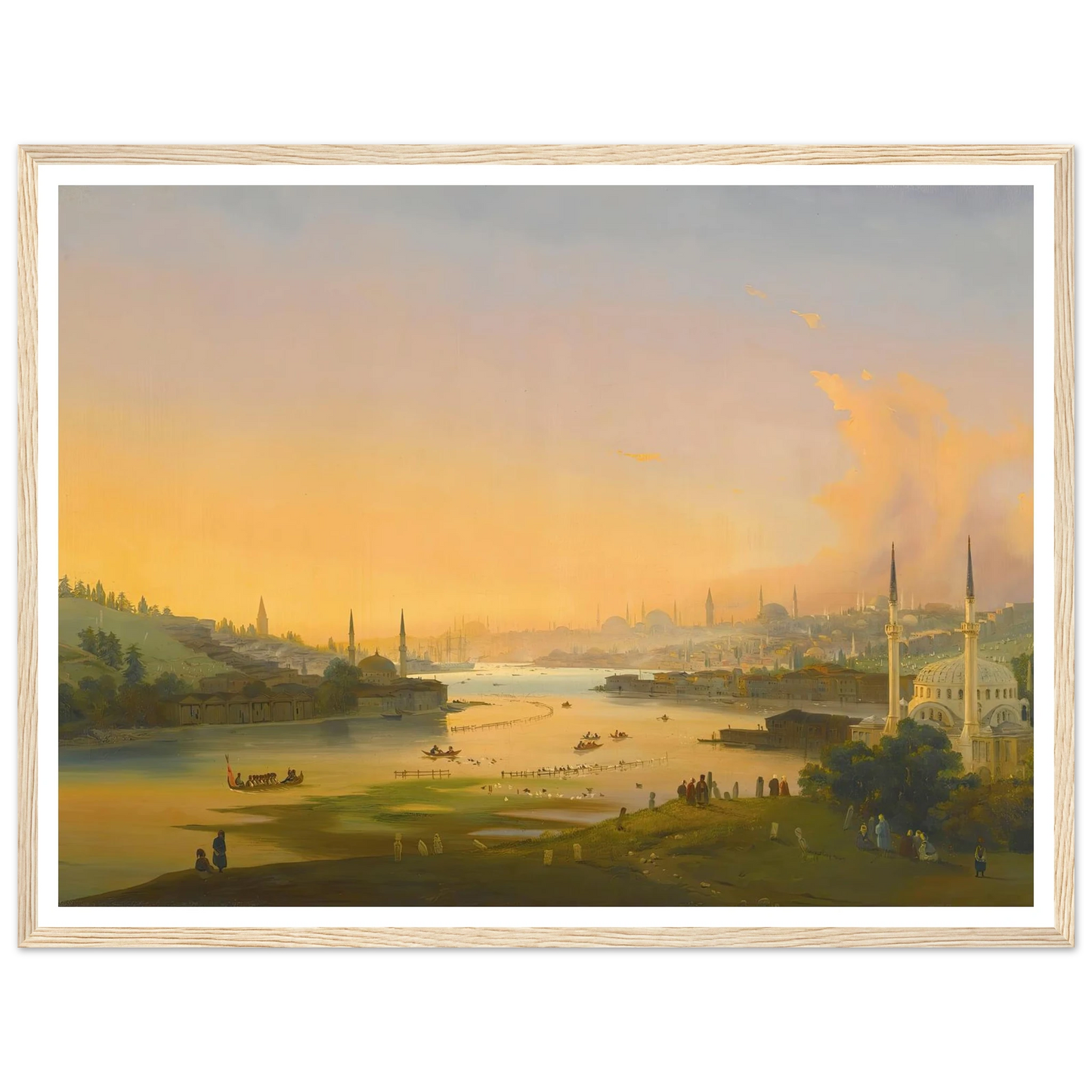 Sunrise Over The Golden Horn (1844) Art Print | Ippolito Caffi-Quipham Collections