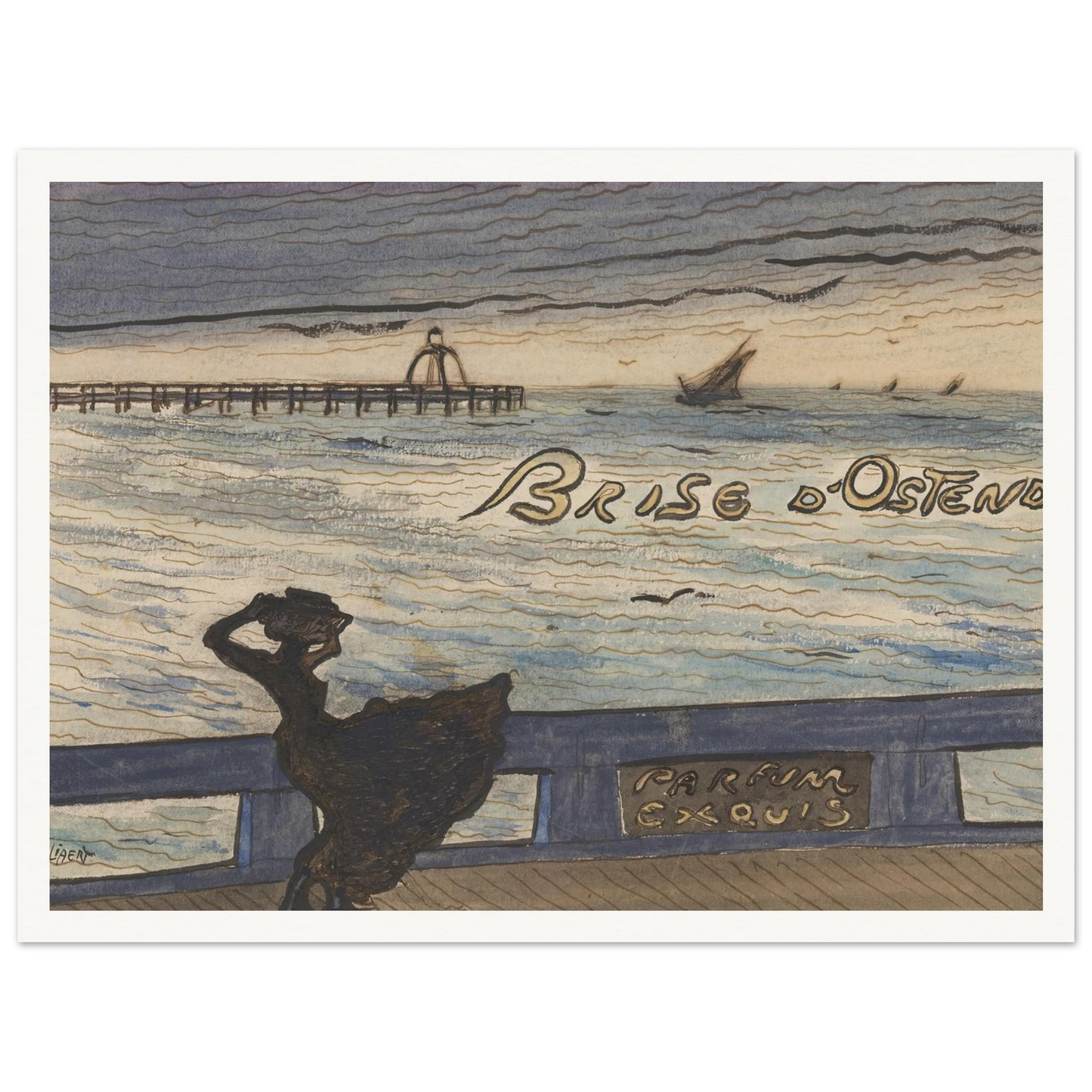 Brise d’Ostende. Parfum exquis (1900-1901) Art Print | Leon Spilliaert-Quipham Collections