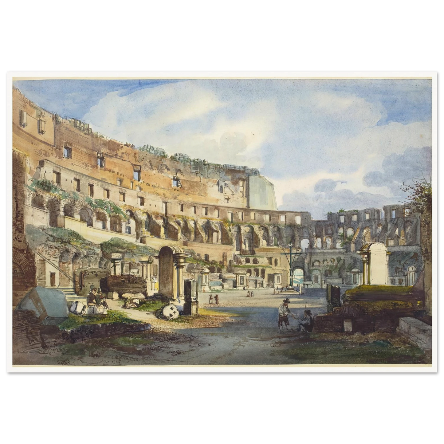 Interior of the Colosseum Art Print | Ippolito Caffi-Quipham Collections