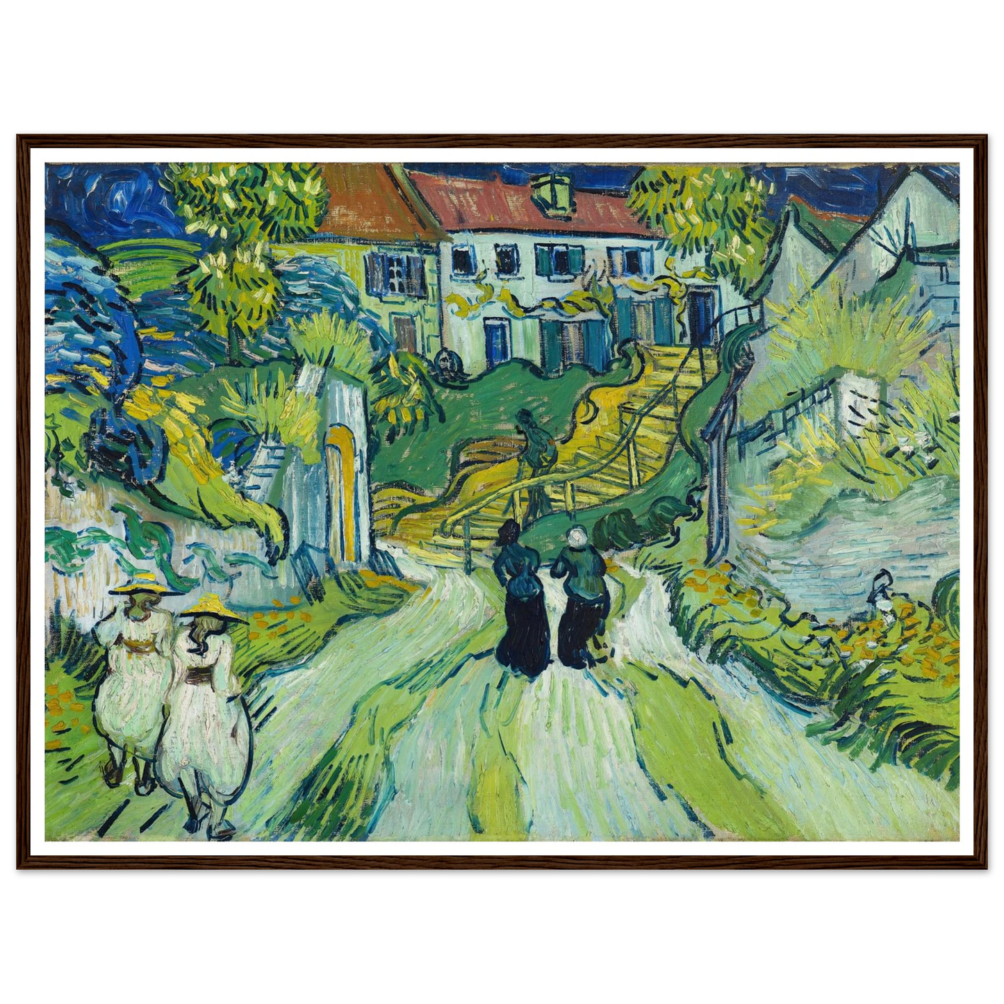 Stairway at Auvers (1890) Art Print | Vincent van Gogh-Quipham Collections