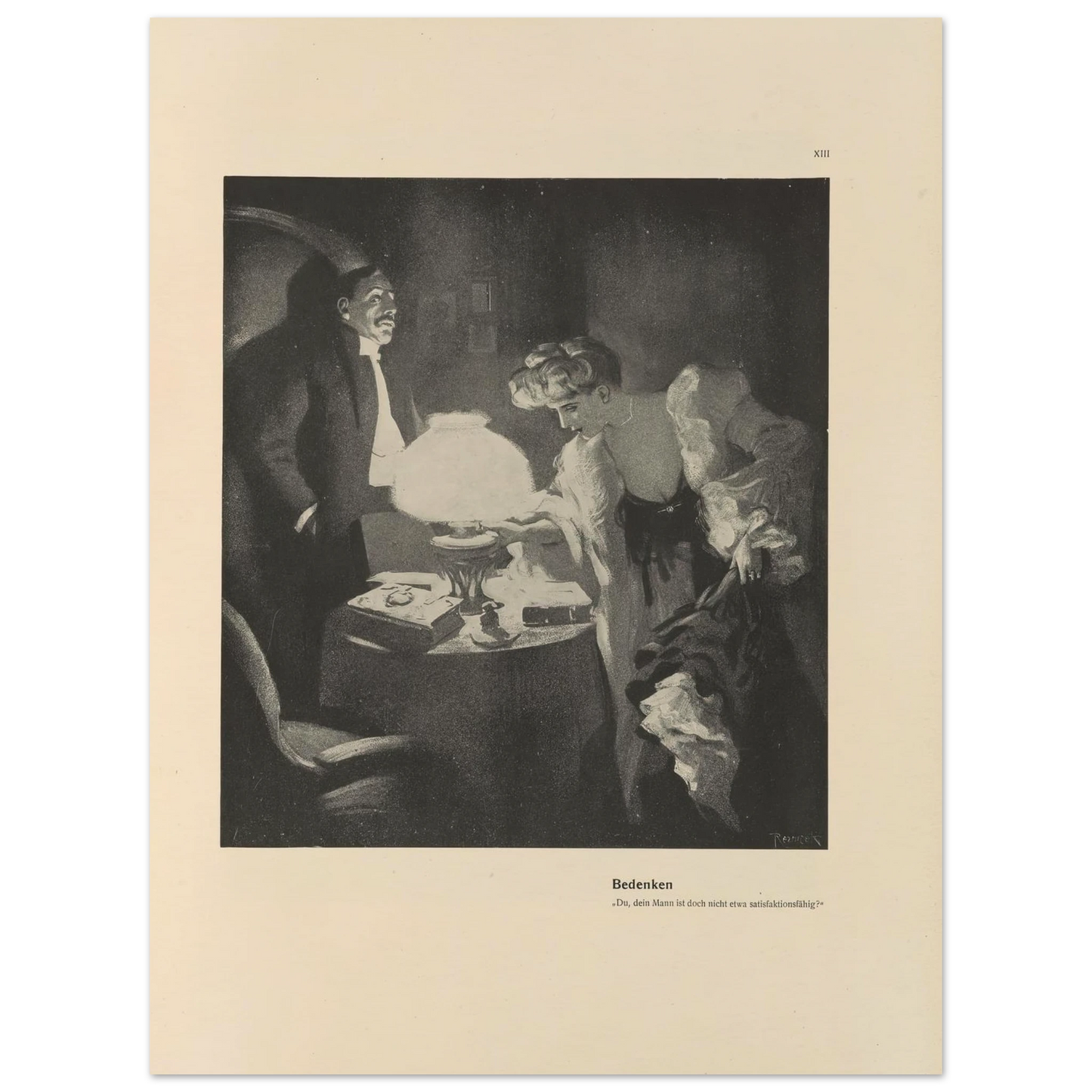 Bedenken (1908) Art Print | Ferdinand Freiherr von Reznicek-Quipham Collections