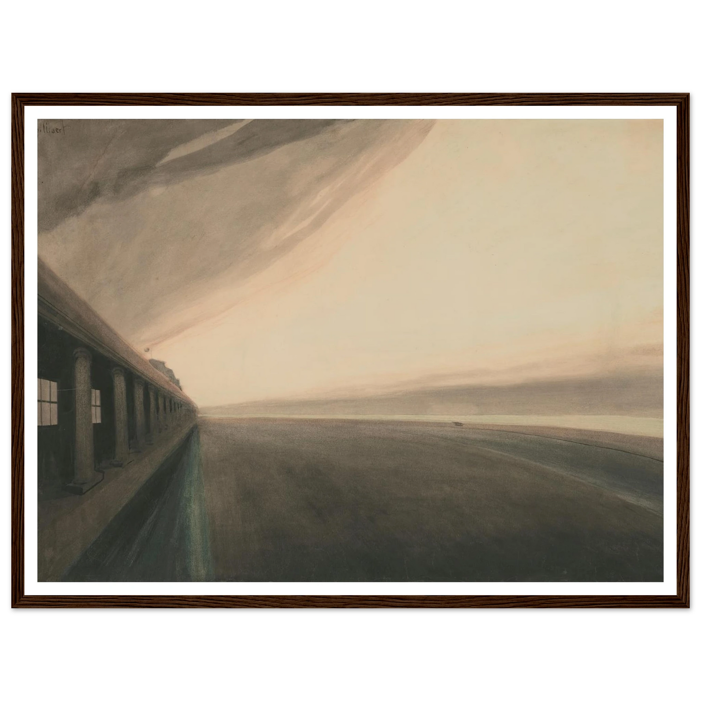 Galeries royales d’Ostende et plage, après l’orage (1907) Art Print | Leon Spilliaert-Quipham Collections